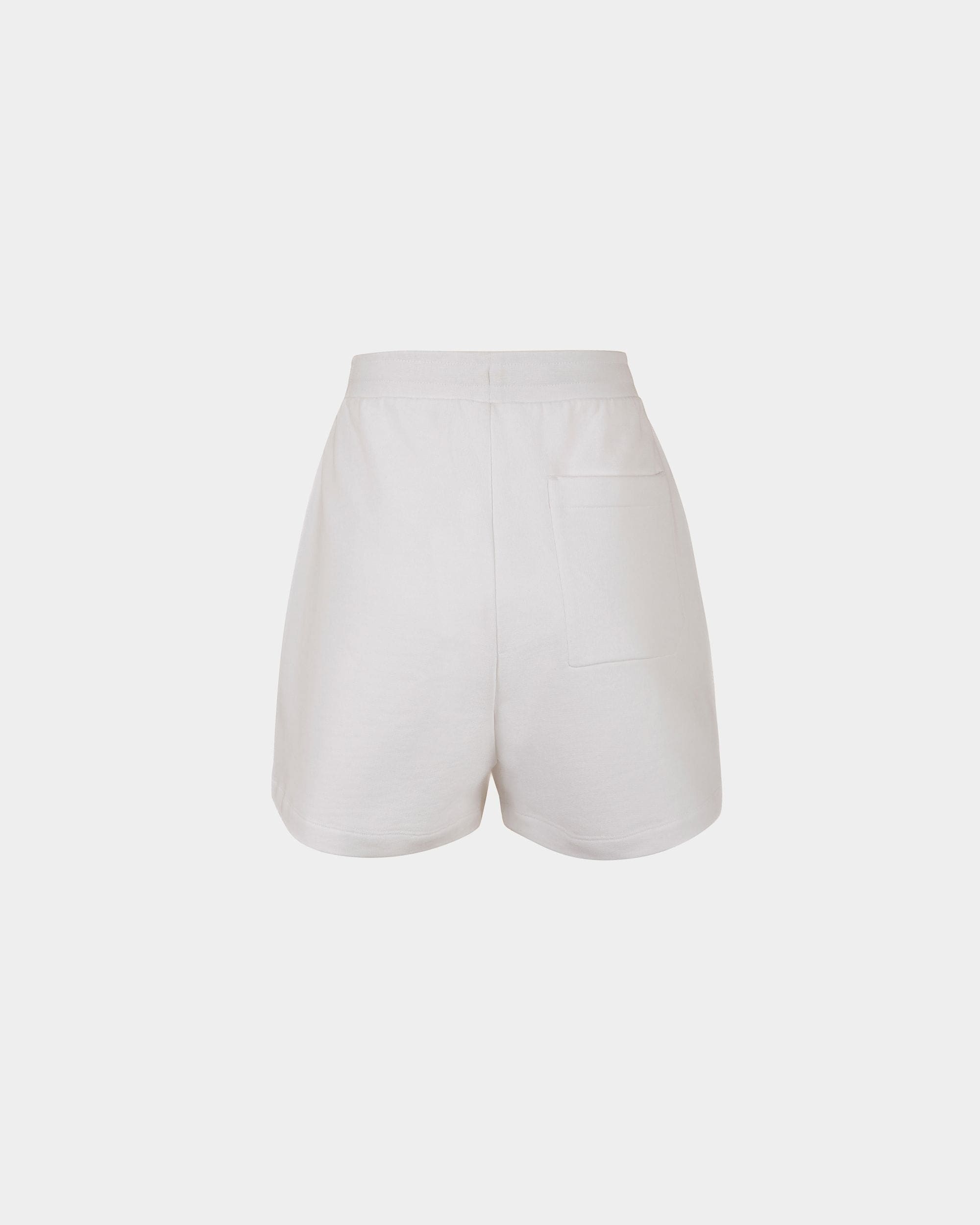 Shorts In Felpa Di Cotone Bianco - Donna - Bally - 03