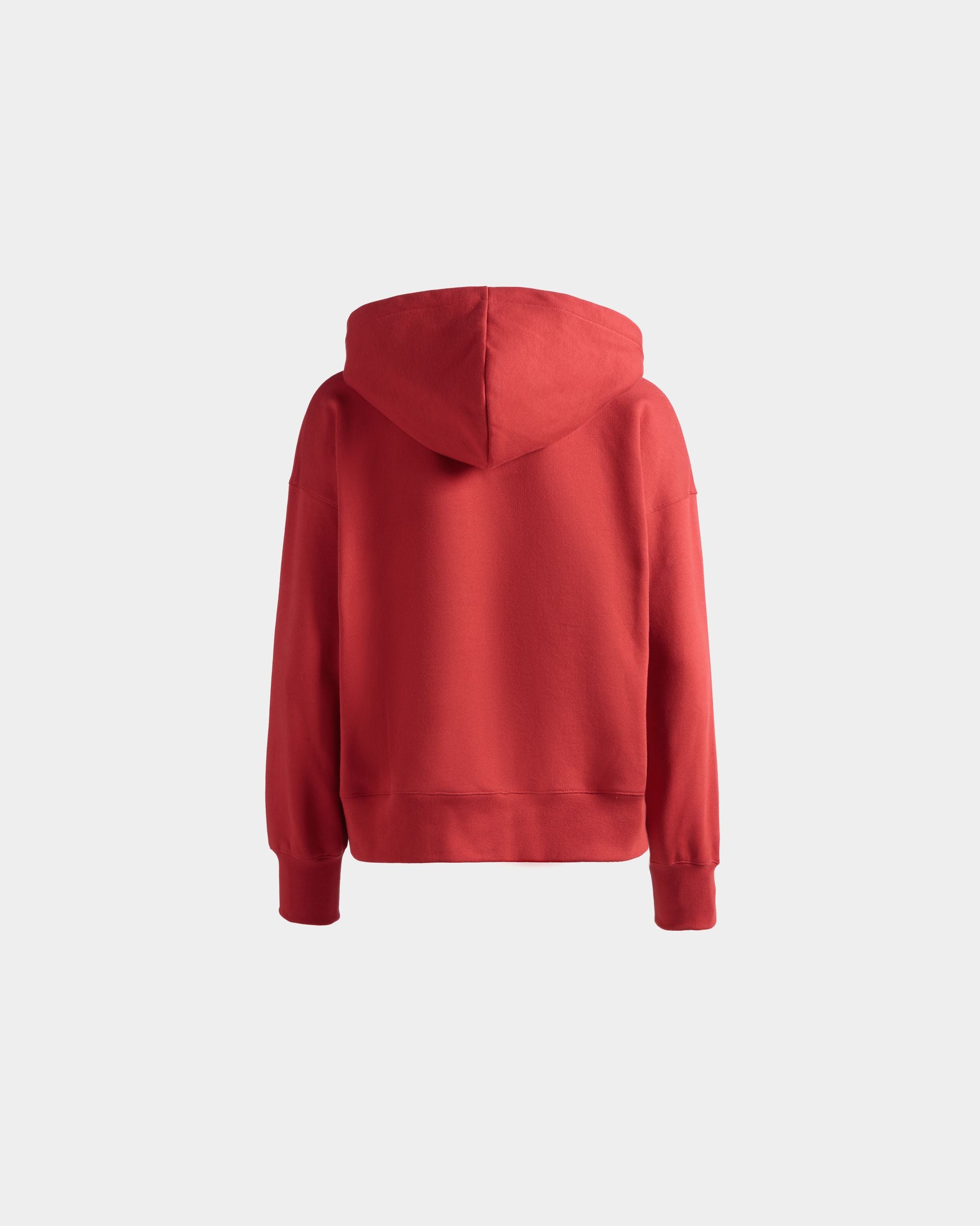Maglia Con Cappuccio In Cotone Candy Red Con Logo Bally Crest - Donna - Bally - 08