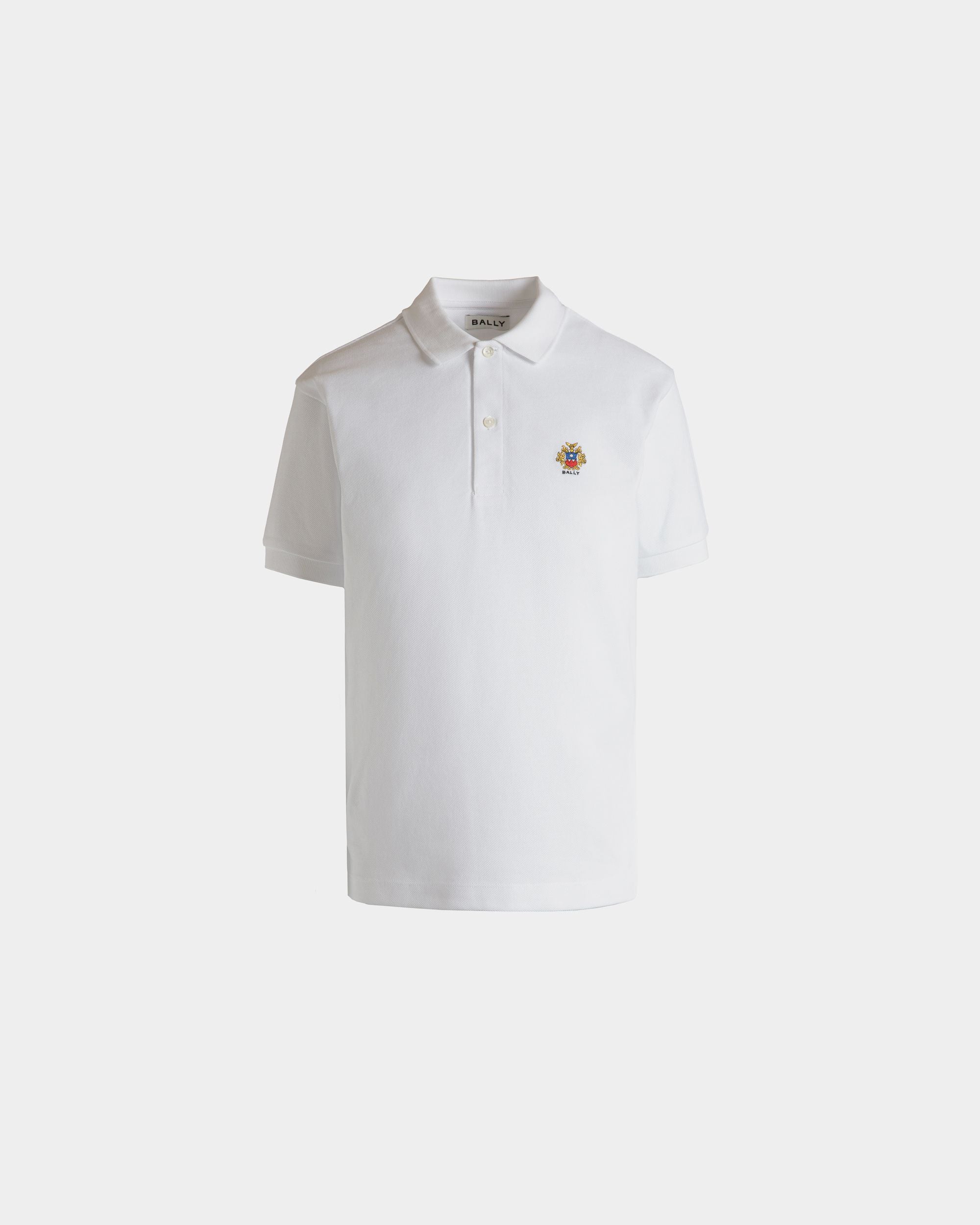 Polo A Maniche Corte In Cotone Bianco - Donna - Bally - 01