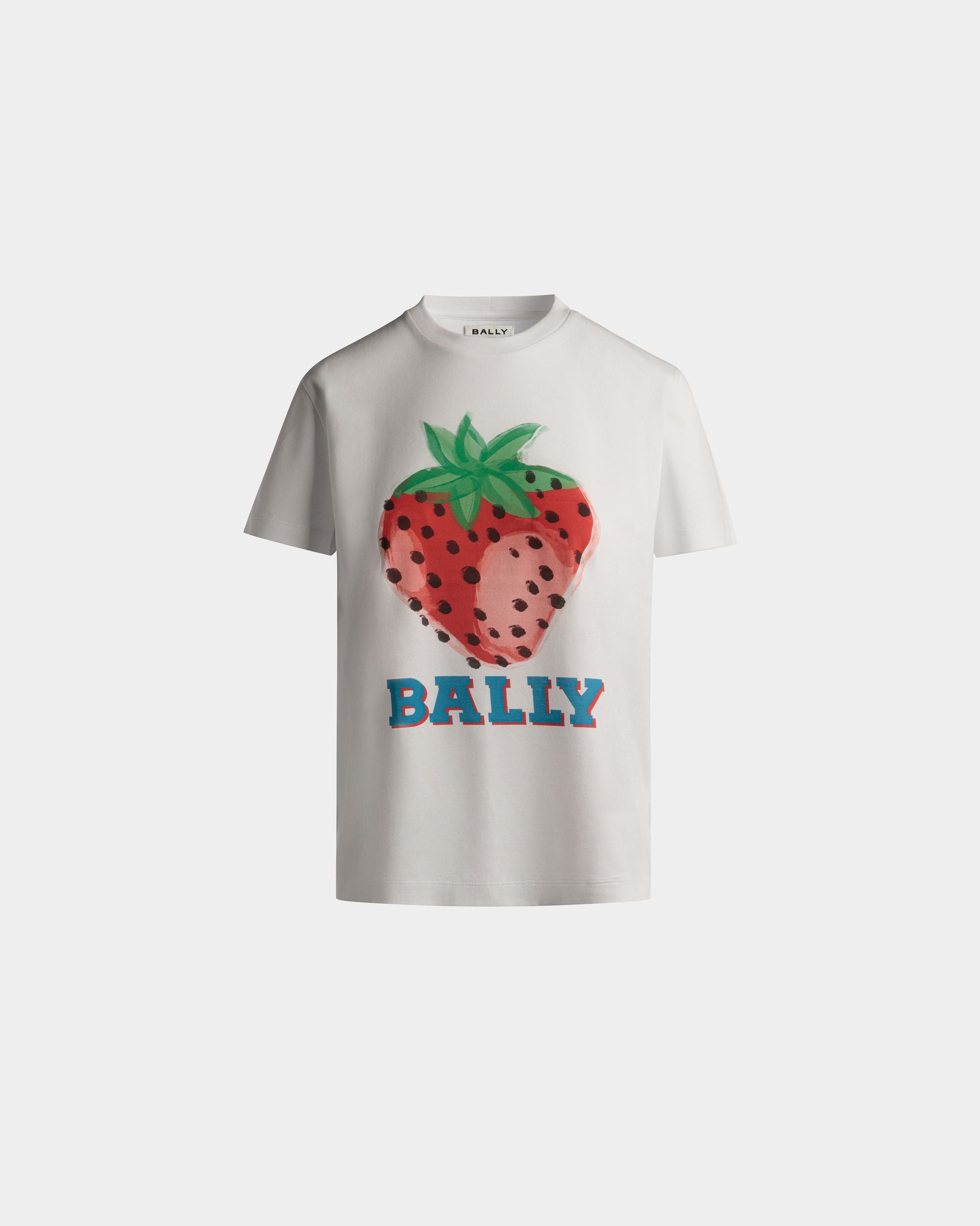 T-Shirt In Cotone Con Stampa Strawberry - Donna - Bally - 01