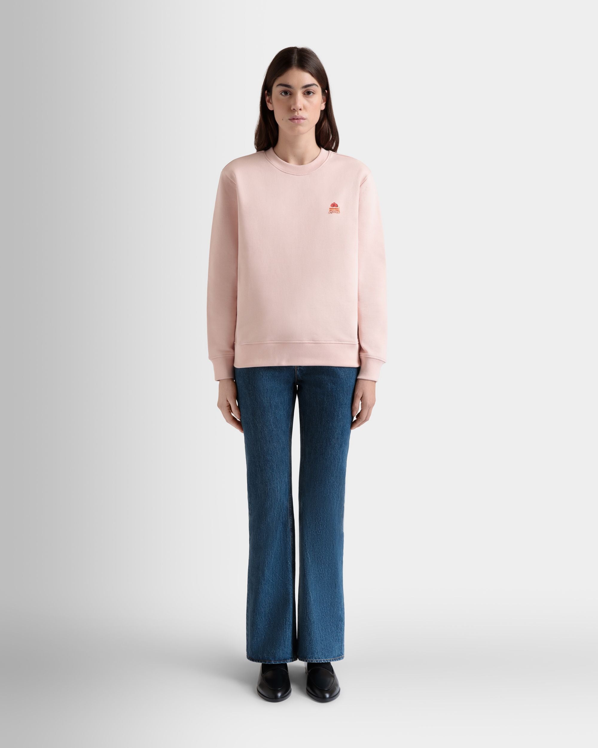 Felpa Girocollo In Cotone Dusty Petal Con Stampa Bally Cake - Donna - Bally - 02
