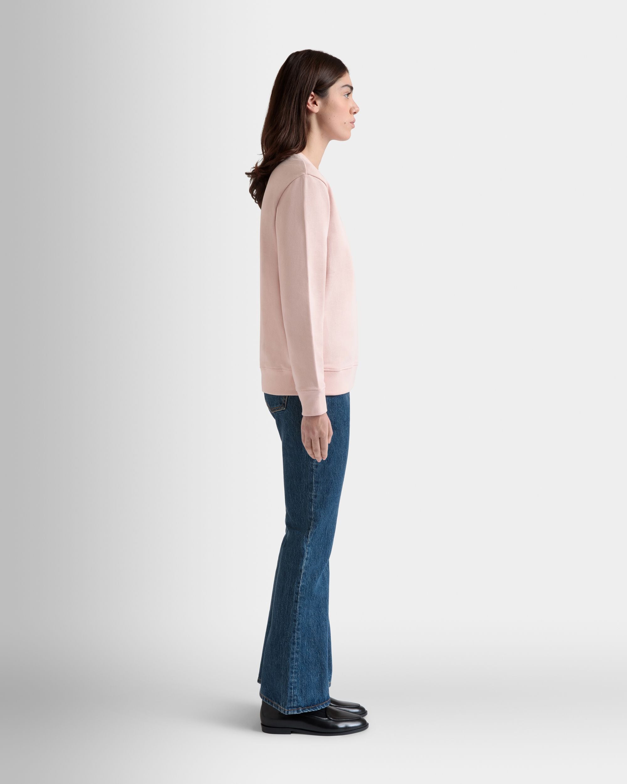 Felpa Girocollo In Cotone Dusty Petal Con Stampa Bally Cake - Donna - Bally - 05