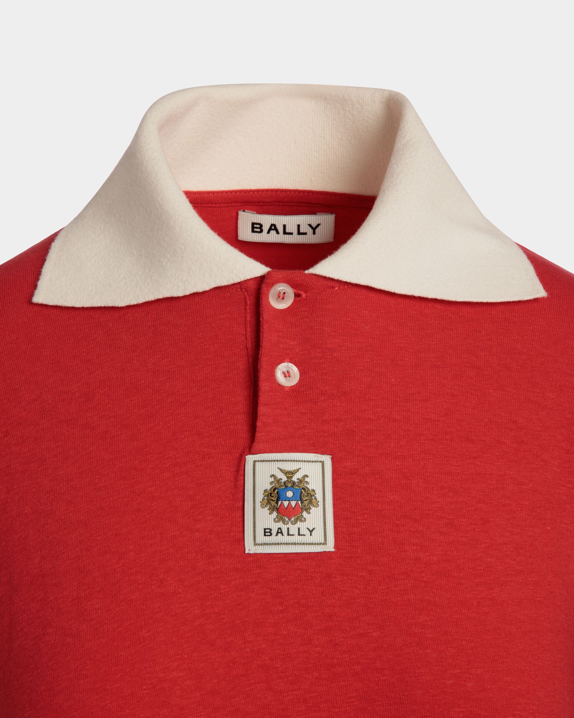 Polo In Cotone Rosso Con Logo Bally Crest - Donna - Bally - 05