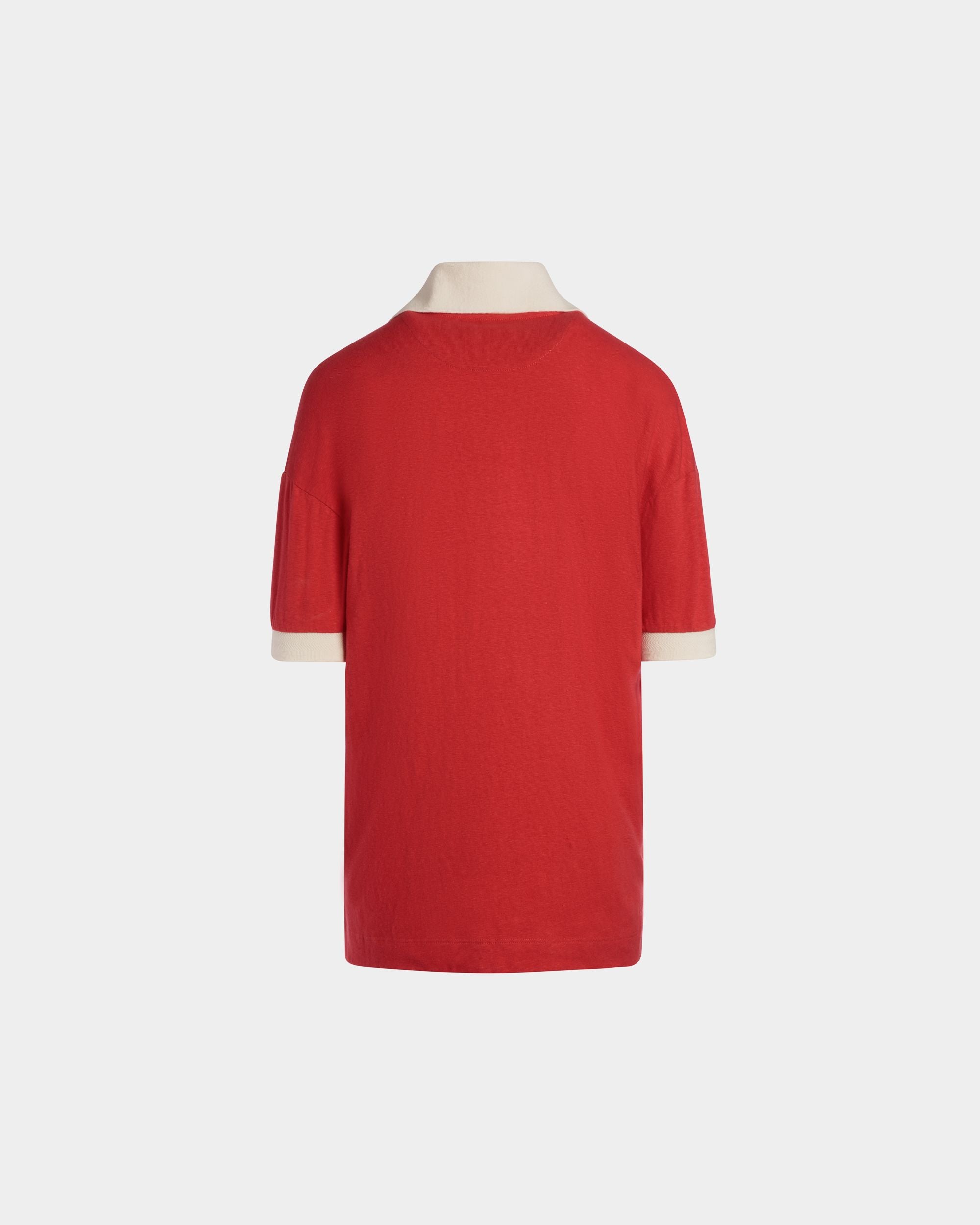 Polo In Cotone Rosso Con Logo Bally Crest - Donna - Bally - 08