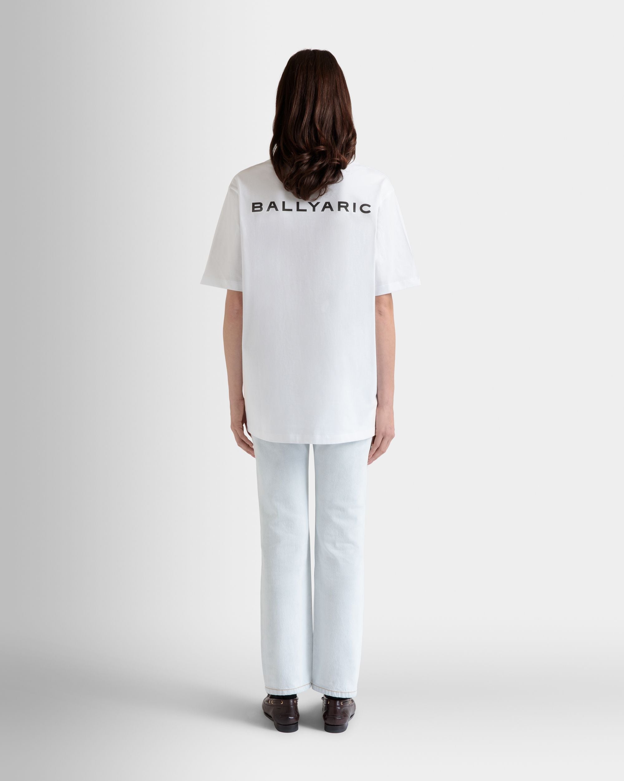 T-Shirt DJ Leo Mas X Bally In Cotone Bianco Con Stampa Dancing Amnesia - Donna - Bally - 06