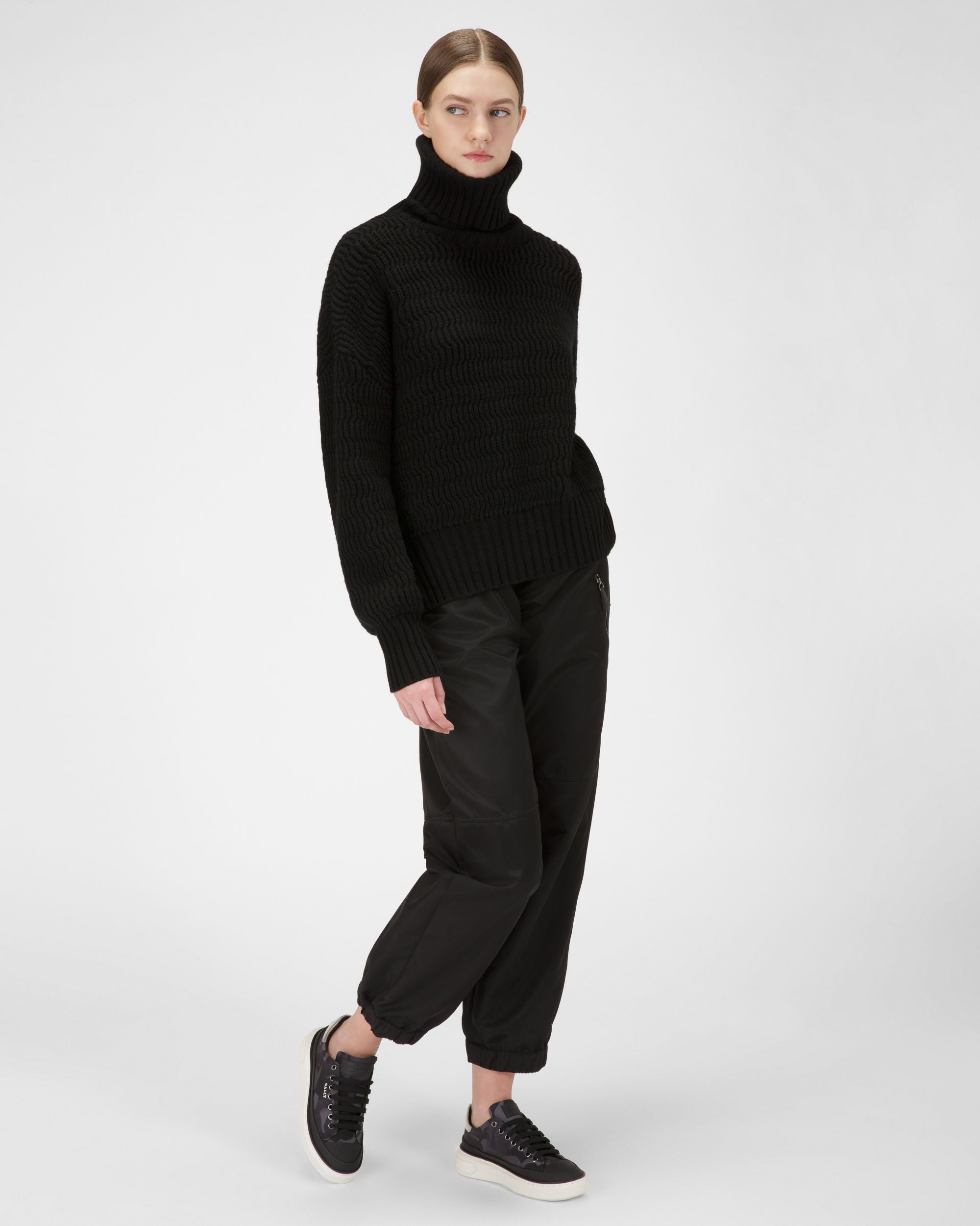 Maily Sneaker In Poliestere Riciclato E Pelle Di Colore Nero - Donna - Bally - 03