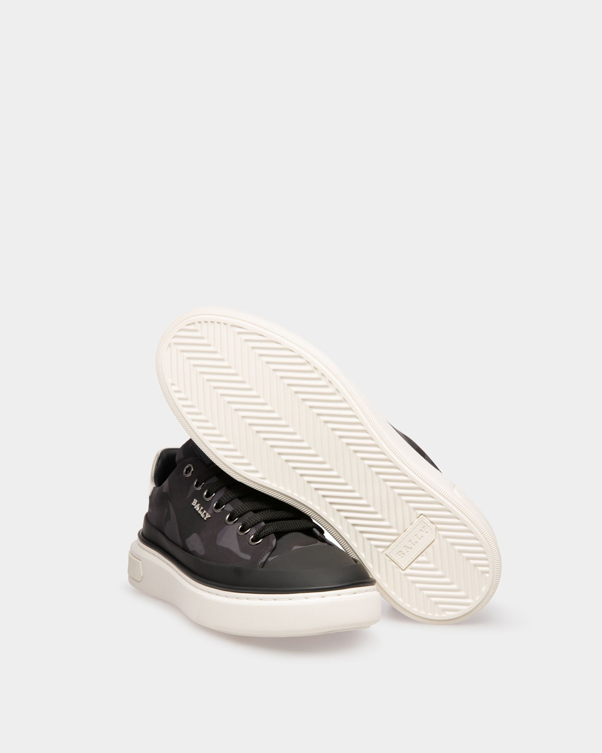 Maily Sneaker In Poliestere Riciclato E Pelle Di Colore Nero - Donna - Bally - 05