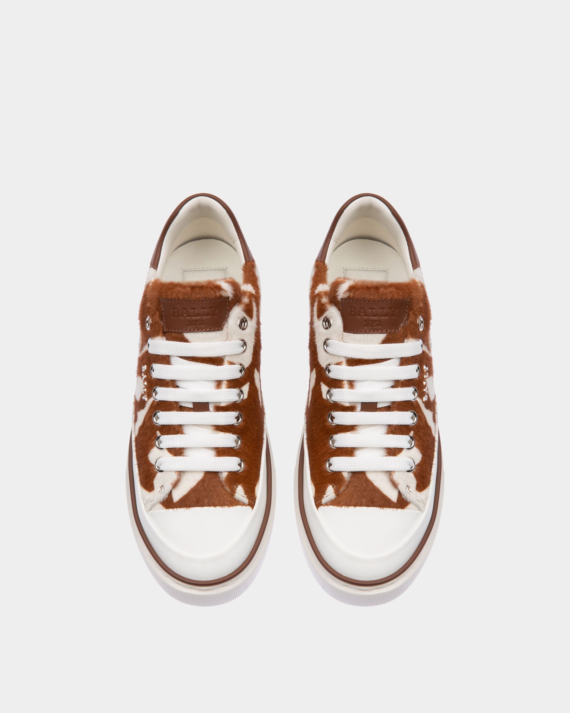 Maily Sneaker In Pelle Bianca E Marrone - Donna - Bally - 02