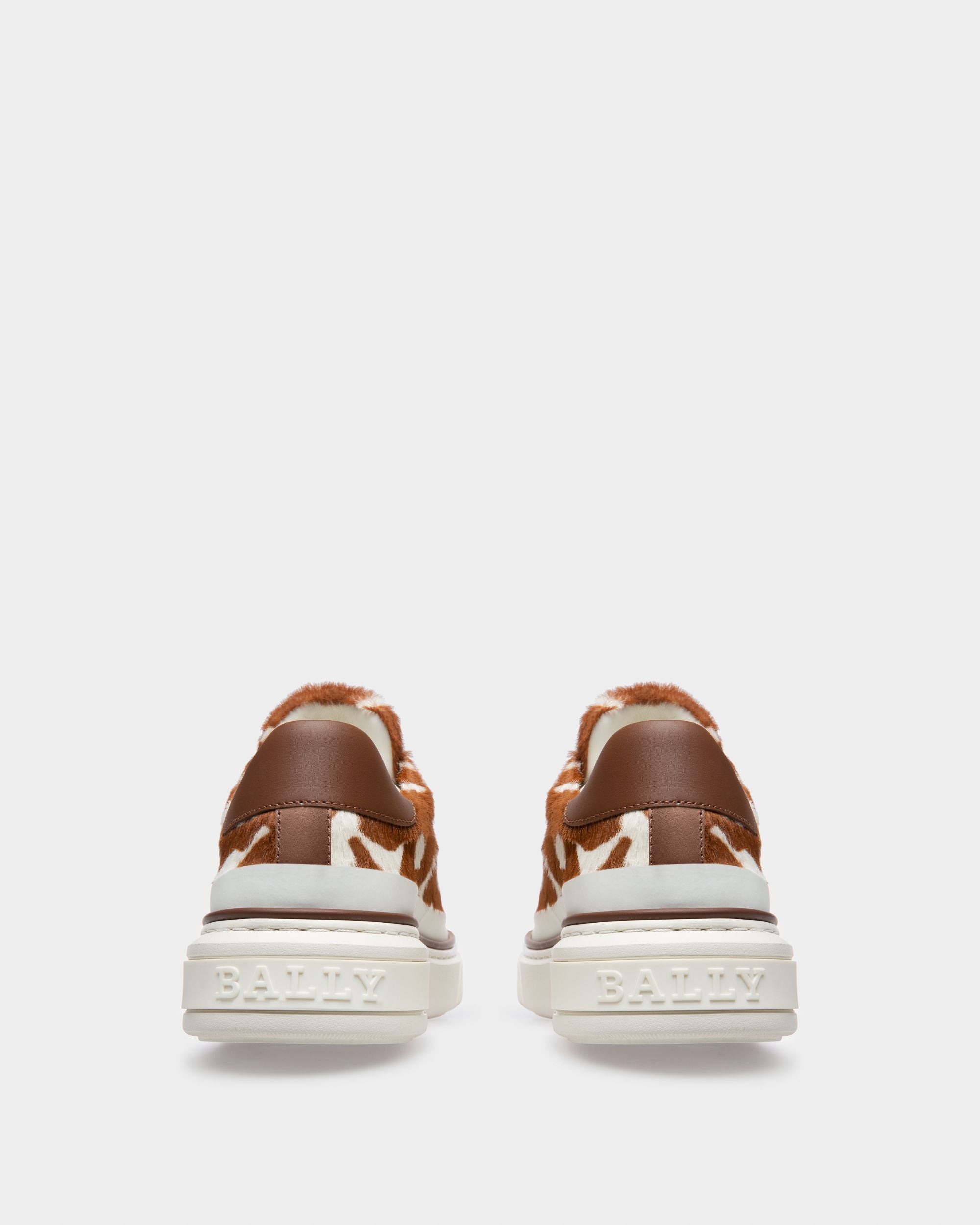 Maily Sneaker In Pelle Bianca E Marrone - Donna - Bally - 04