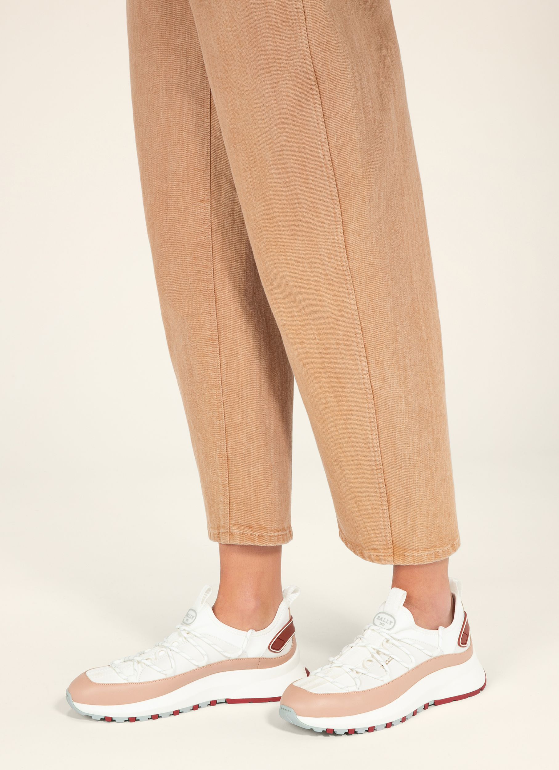 Delys Sneaker In Pelle Bianca E Rosa - Donna - Bally - 06
