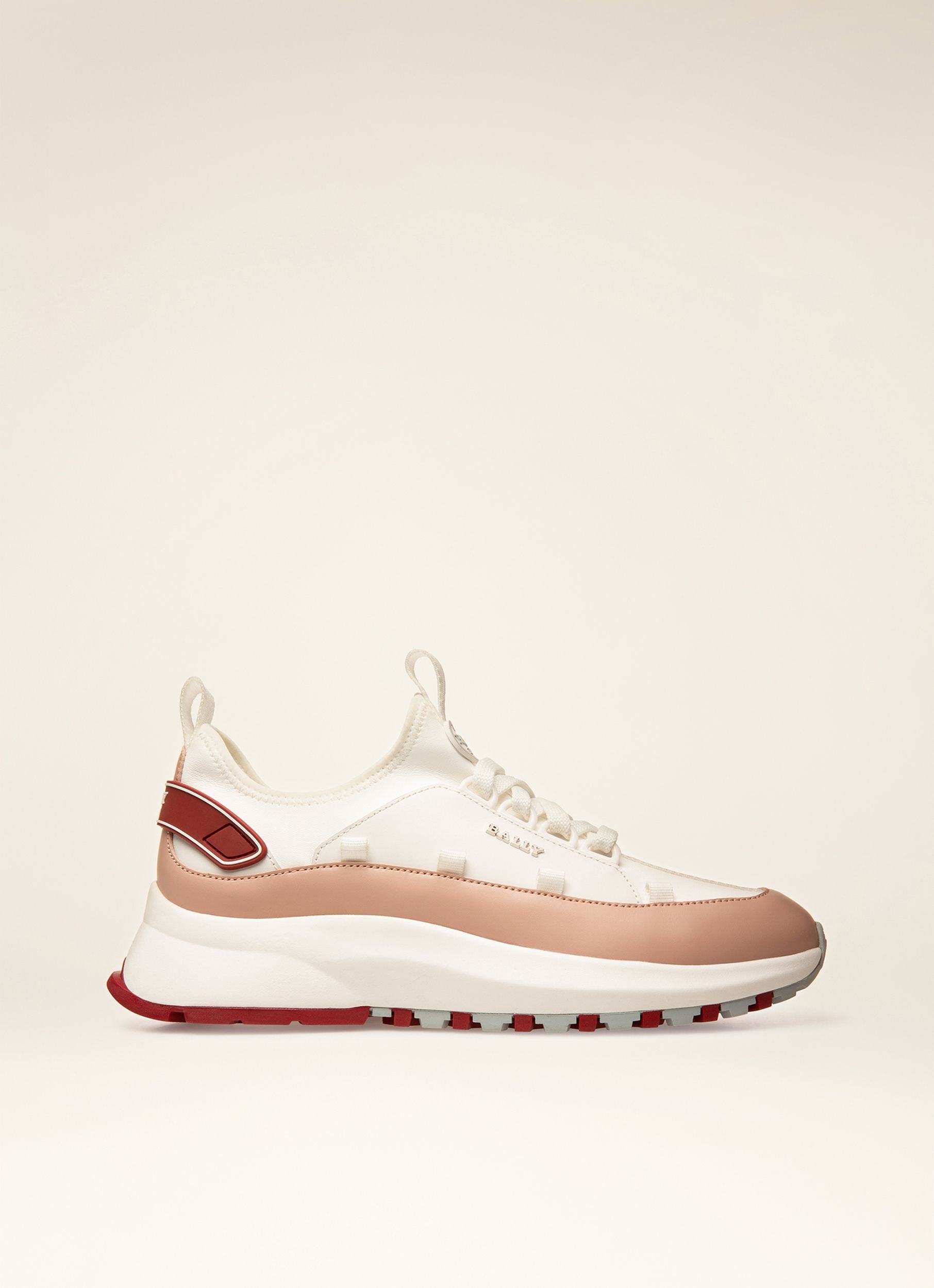 Delys Sneaker In Pelle Bianca E Rosa - Donna - Bally - 08
