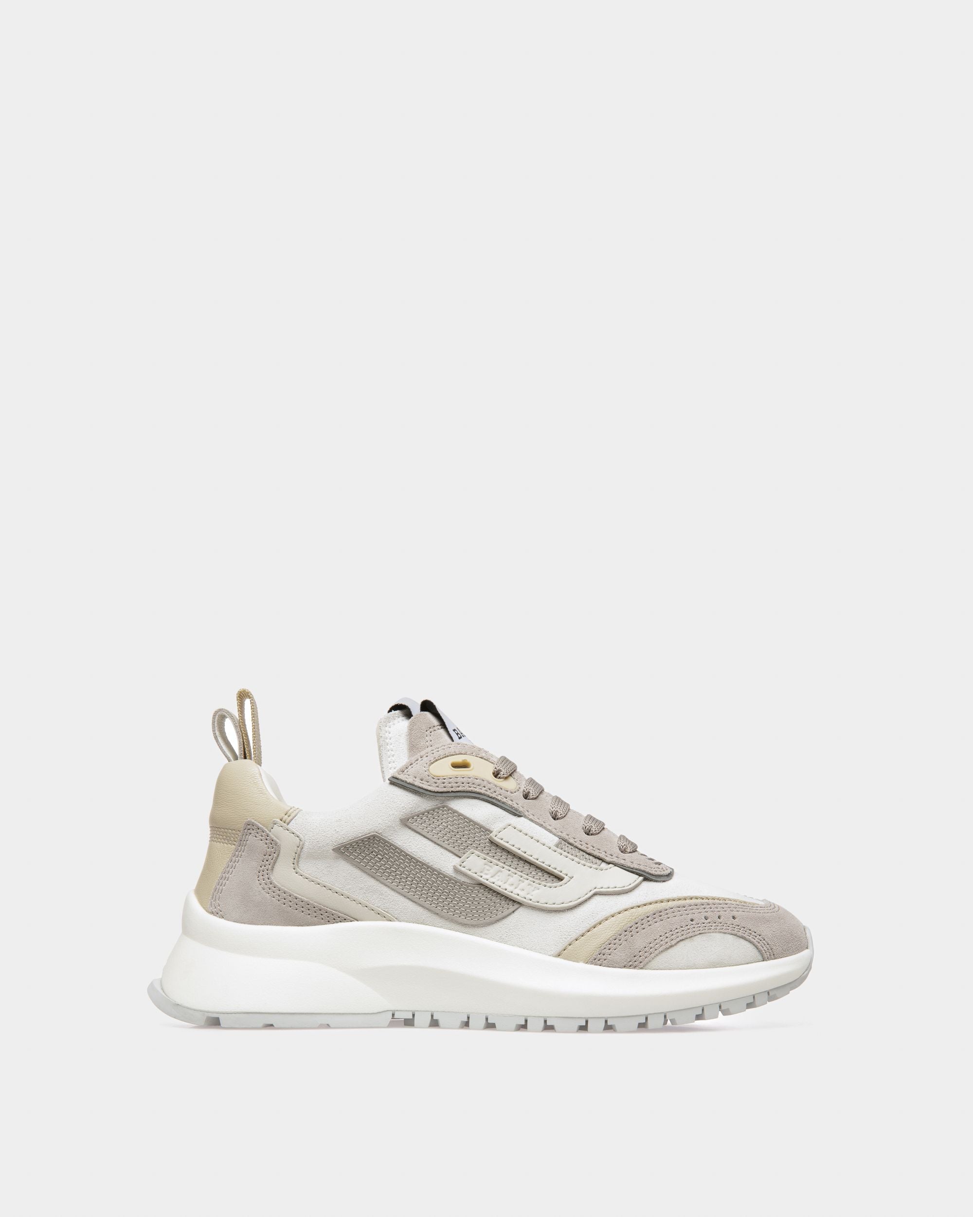 Darky Sneaker In Pelle Grigia, Beige E Bianca - Donna - Bally - 01