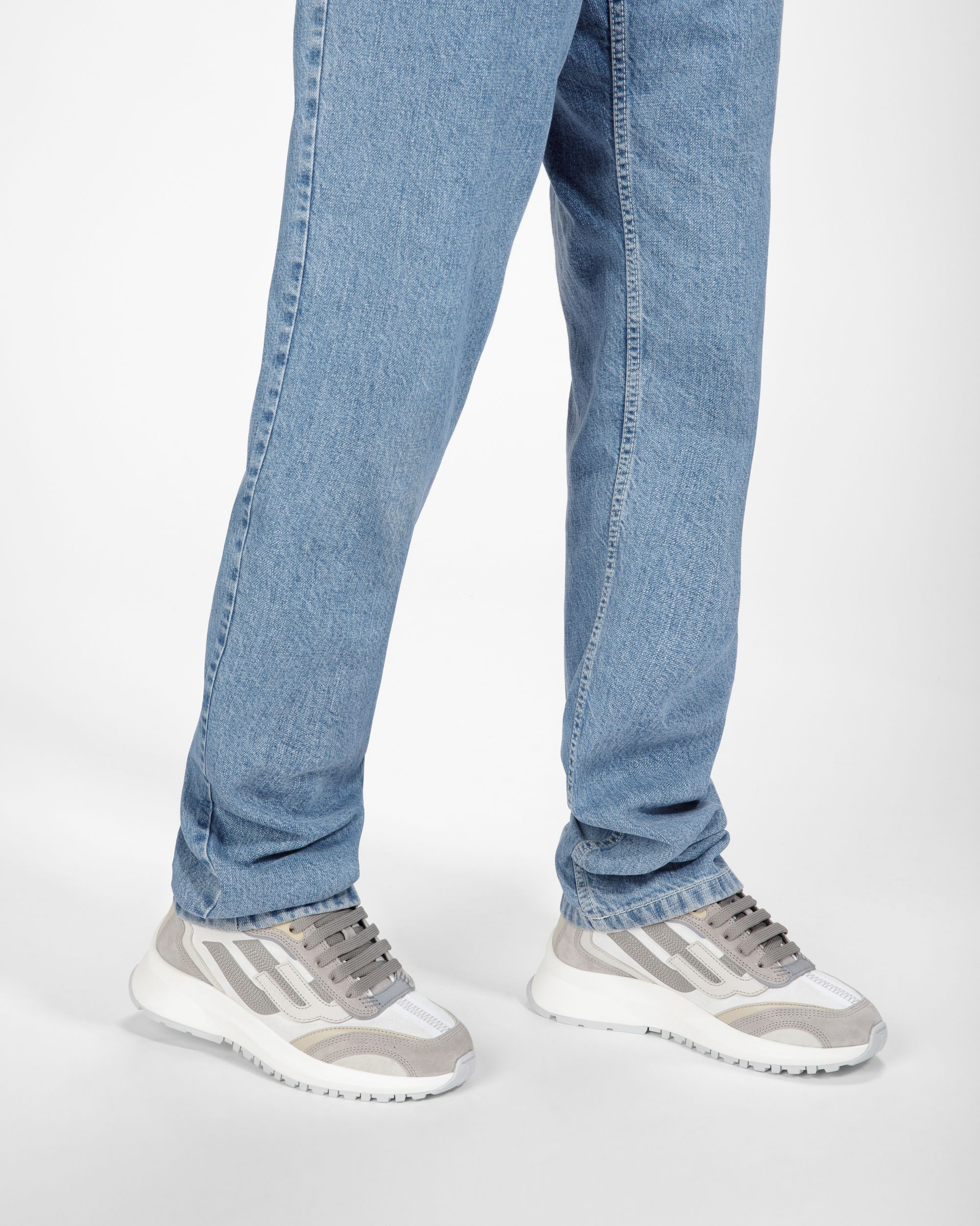 Darky Sneaker In Pelle Grigia, Beige E Bianca - Donna - Bally - 03