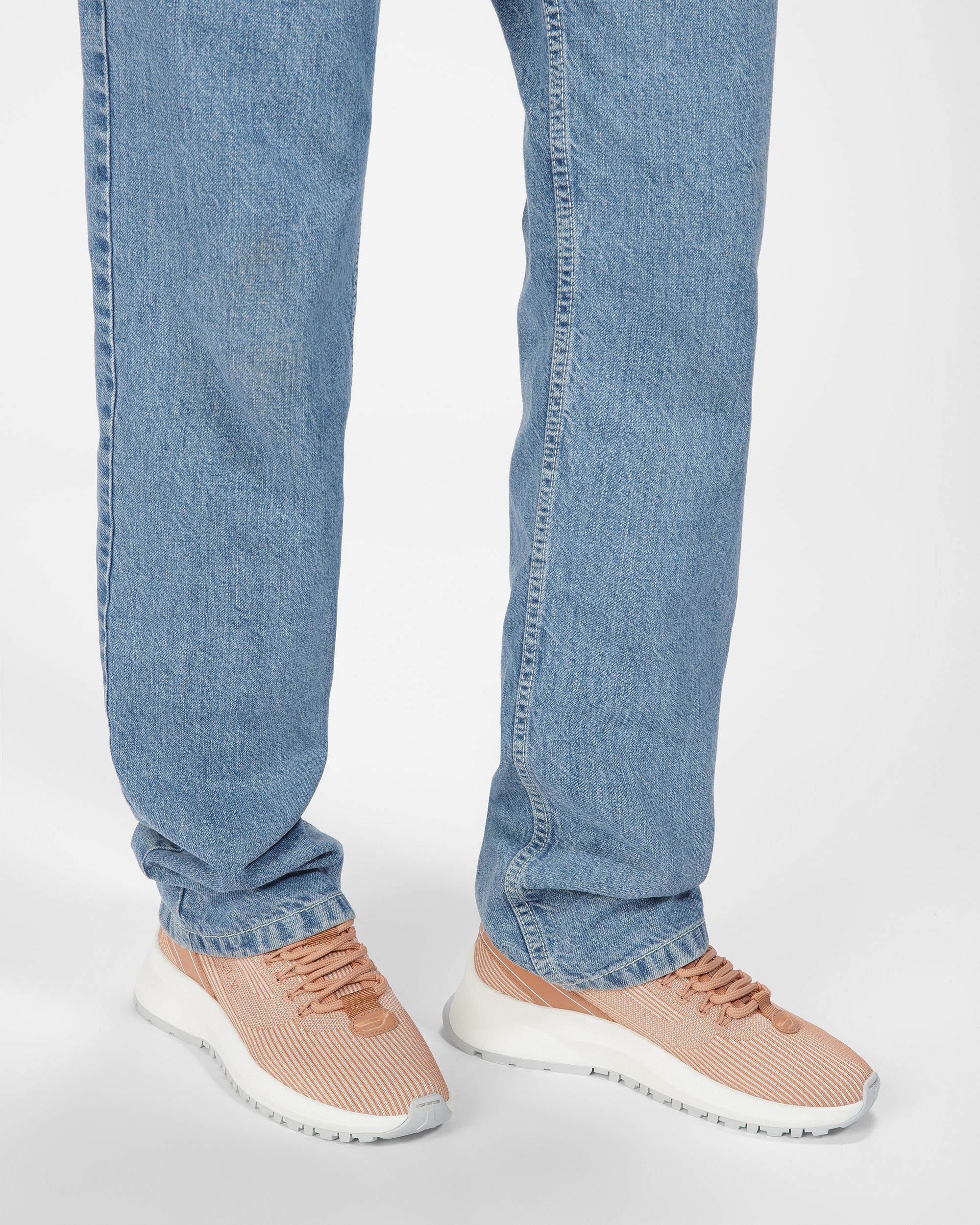 Dean Sneaker In Pelle, Tessuto E Poliestere Bianco Cipria E Color Pesca - Donna - Bally - 07