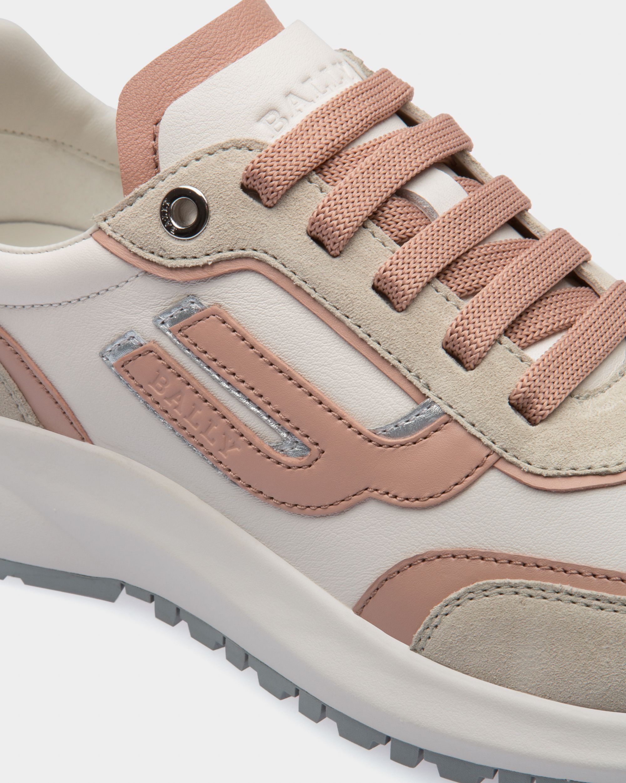 Demmy Sneaker In Pelle Bianco Polvere E Bianco - Donna - Bally - 05