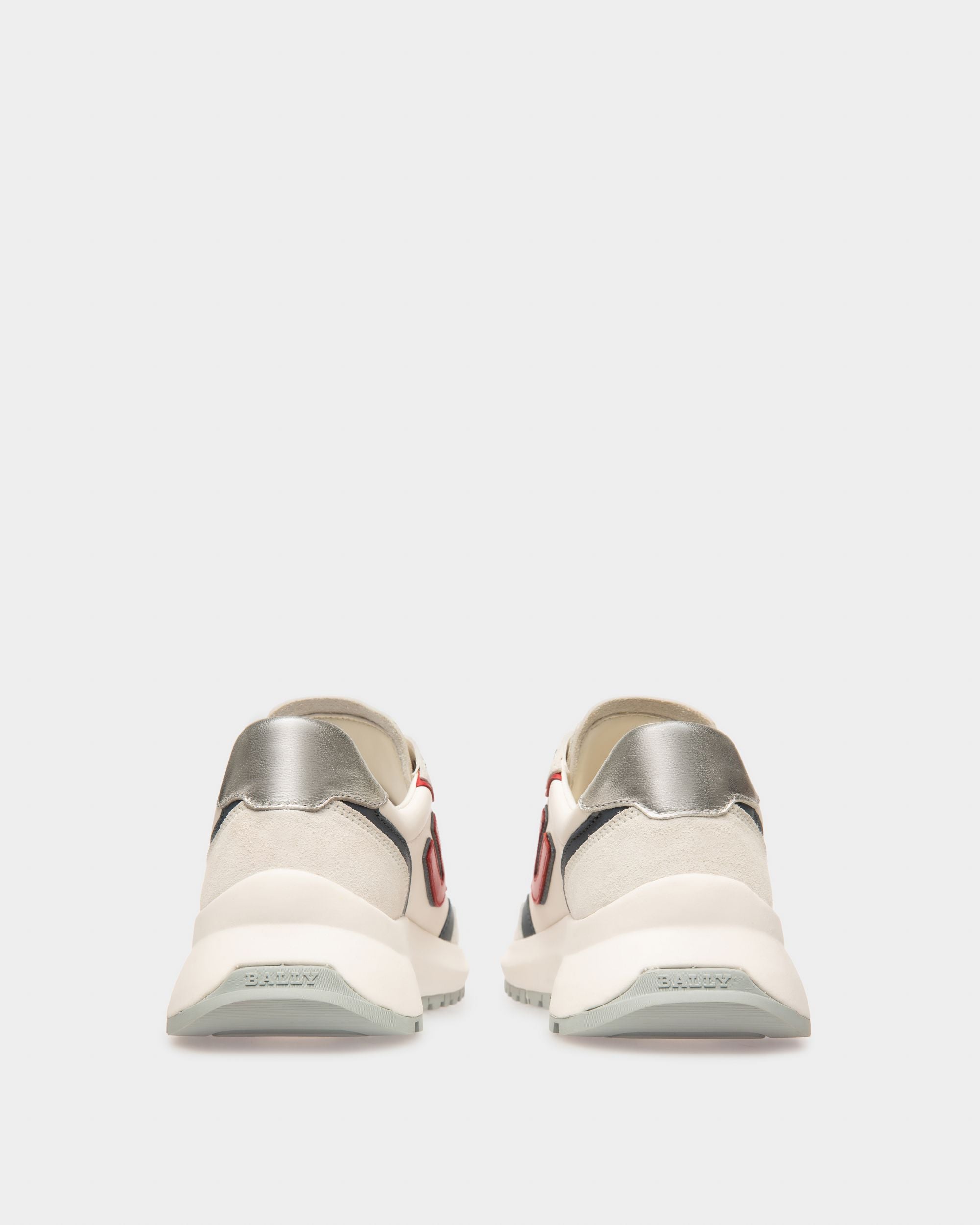 Demmy Sneaker In Pelle Bianca, Rossa E Blu - Donna - Bally - 04