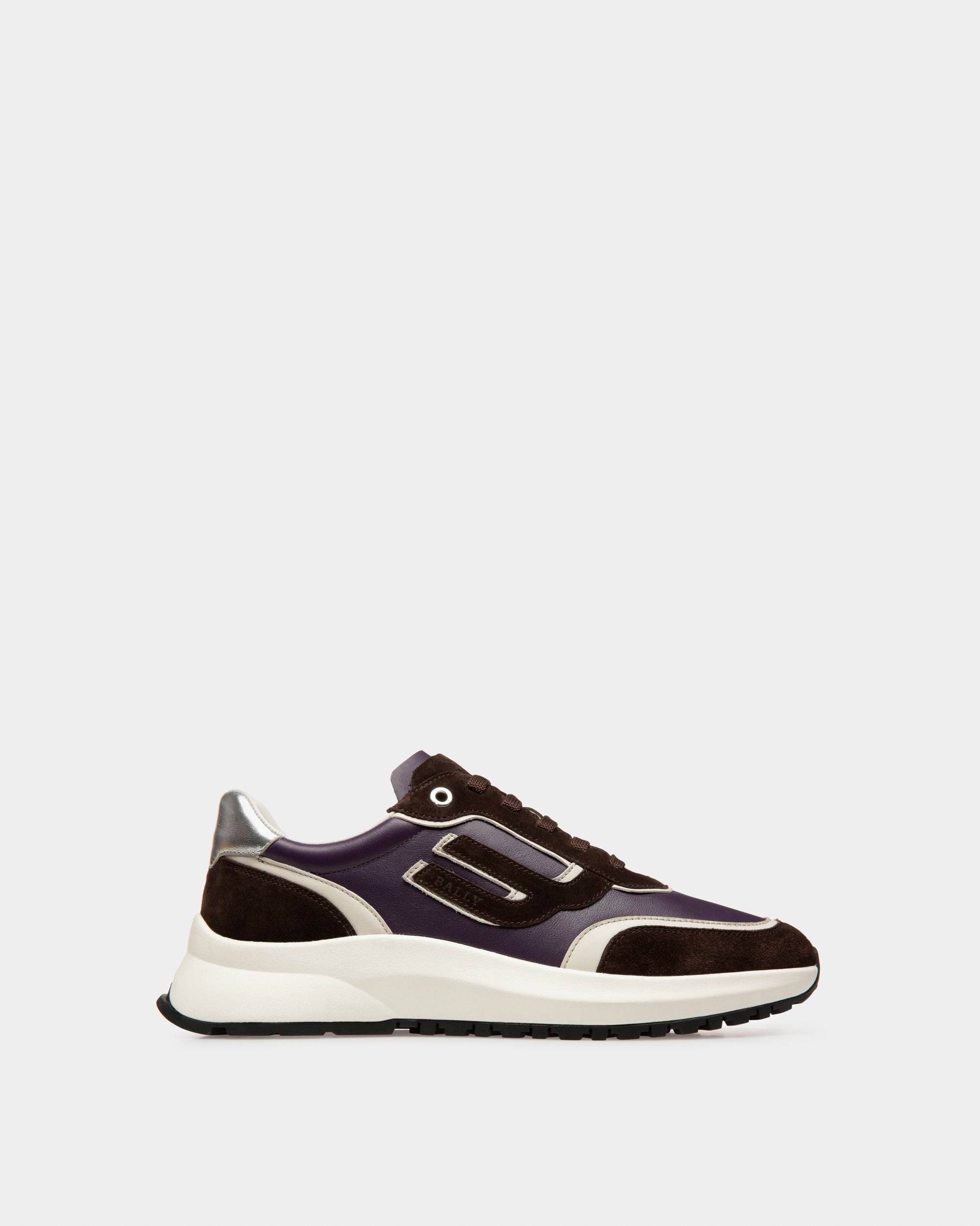 Demmy Sneaker Di Pelle In Marrone Scuro E Viola - Donna - Bally - 01
