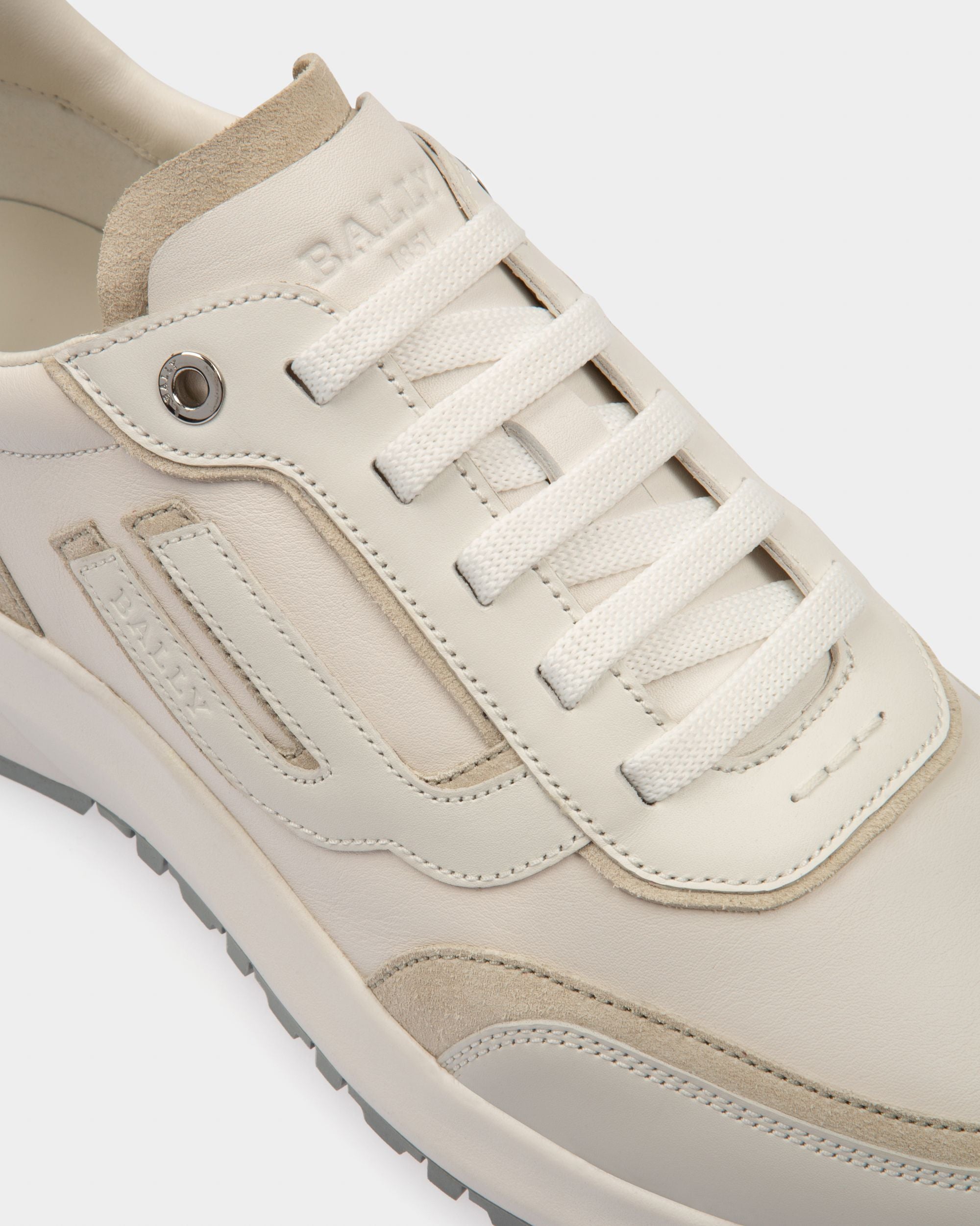 Demmy Sneaker In Pelle Bianco Polvere E Bianco - Donna - Bally - 04