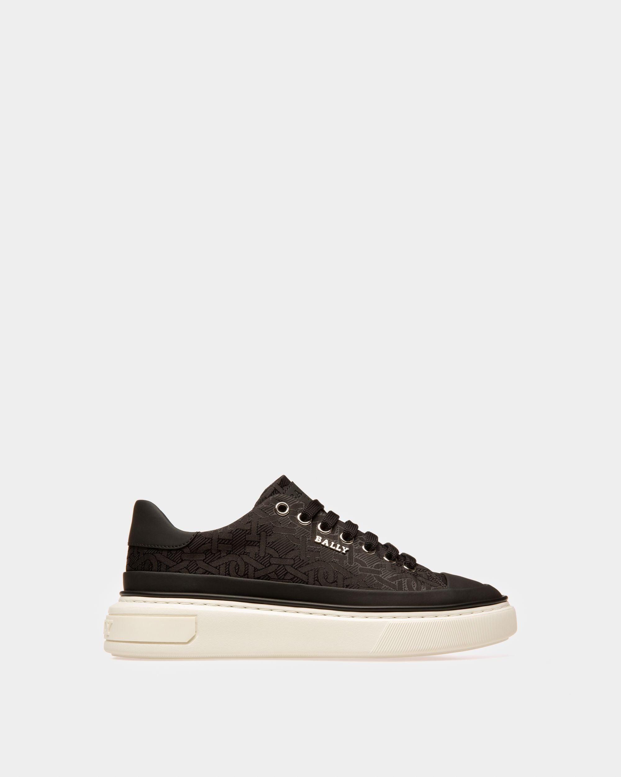 Maily Sneaker Nere In Nylon Jacquard - Donna - Bally - 01