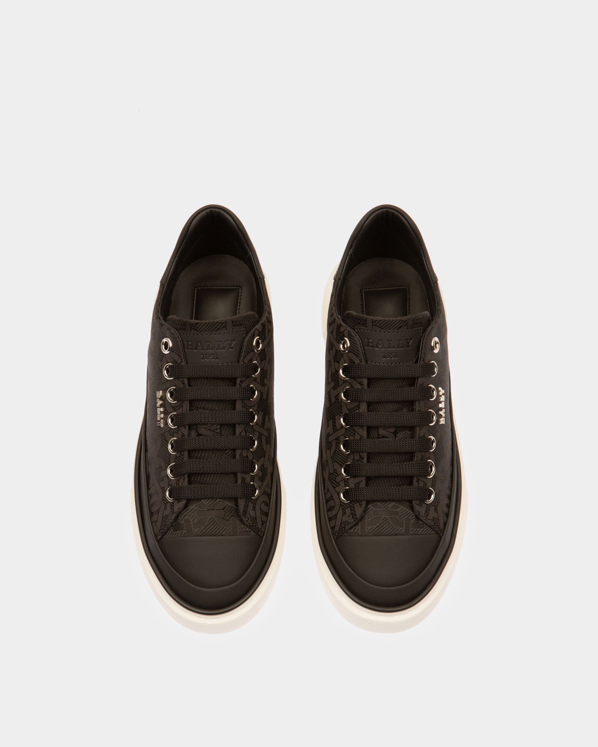 Maily Sneaker Nere In Nylon Jacquard - Donna - Bally - 02