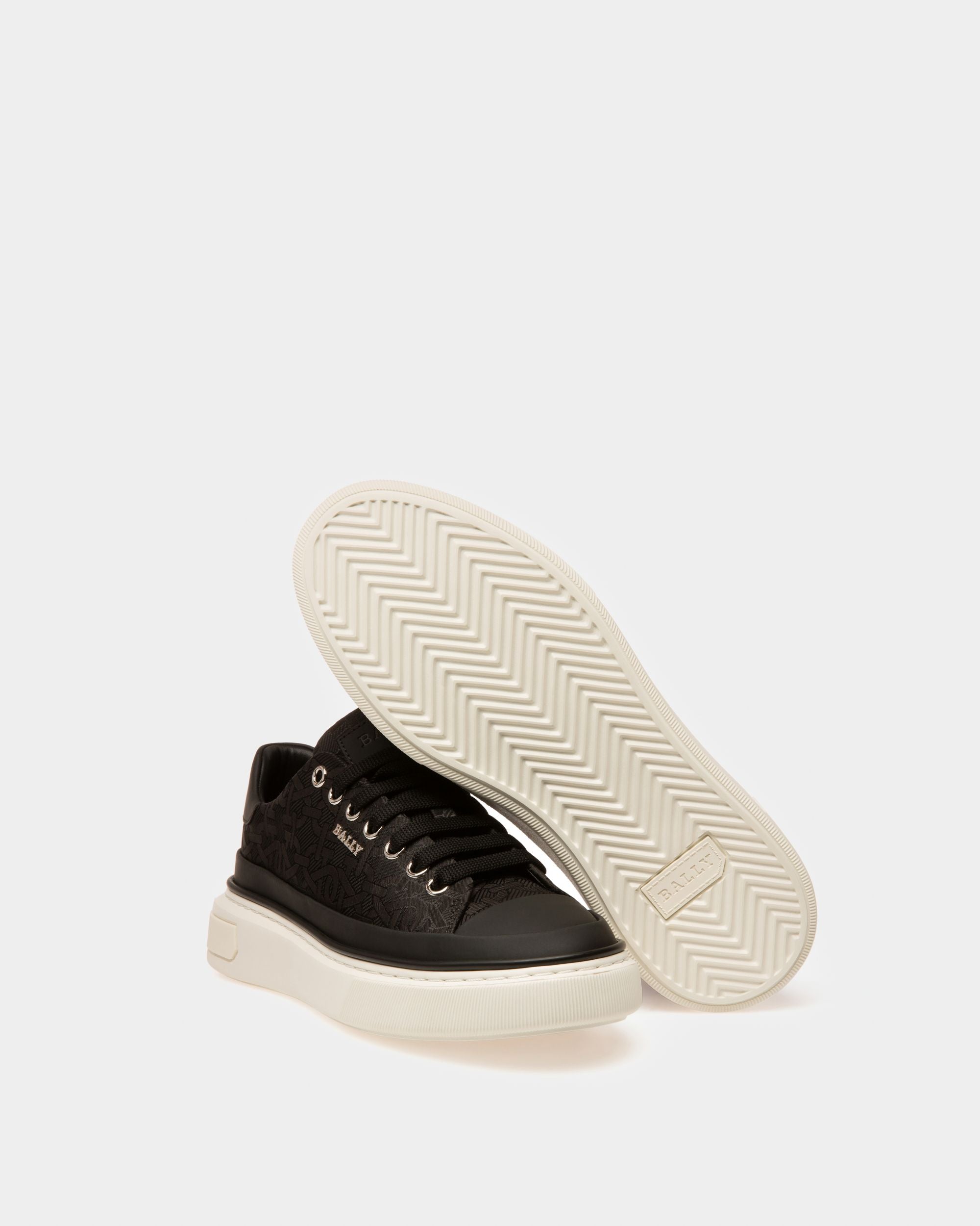 Maily Sneaker Nere In Nylon Jacquard - Donna - Bally - 05