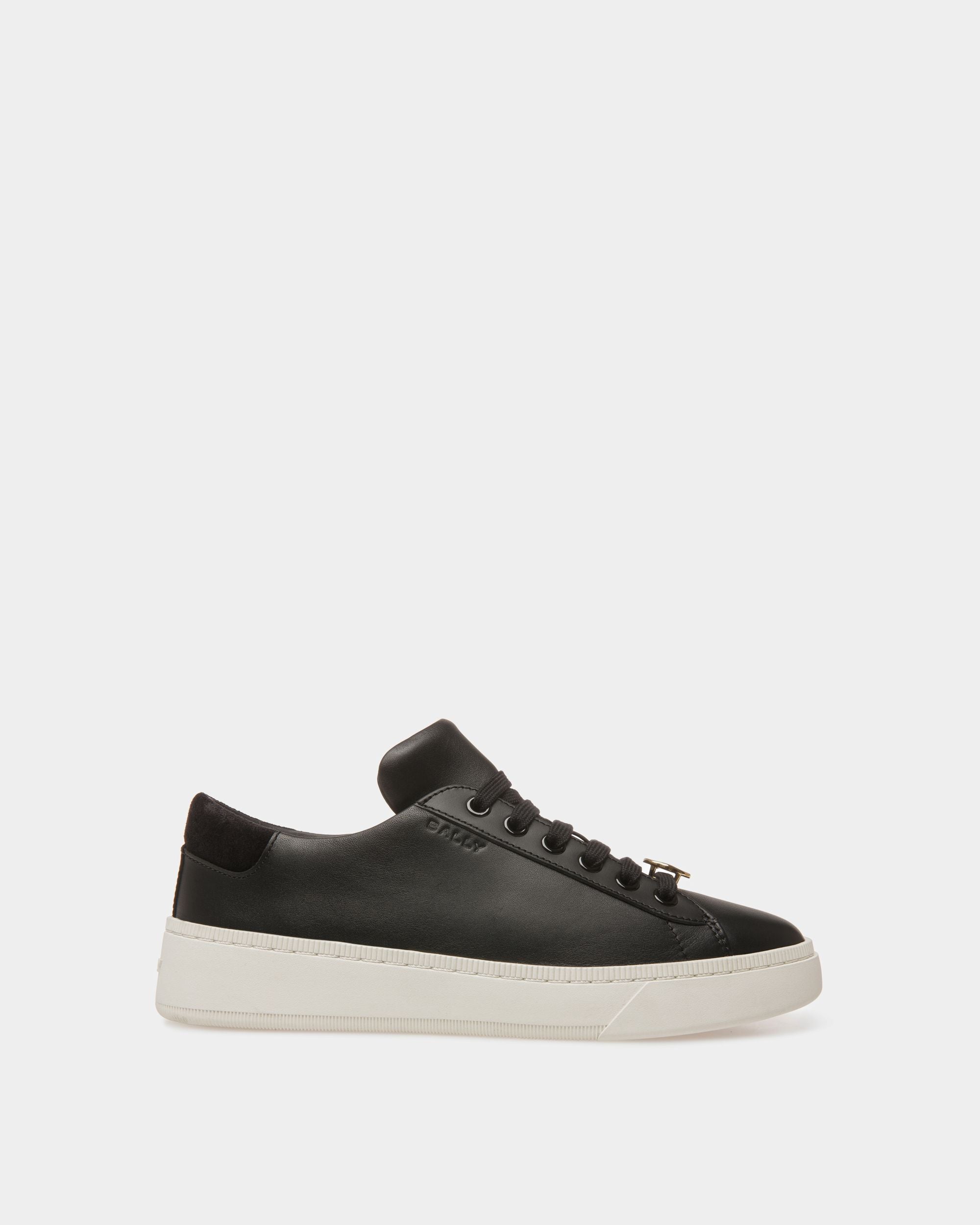 Sneaker Raise In Pelle Bianca E Nera - Donna - Bally - 01