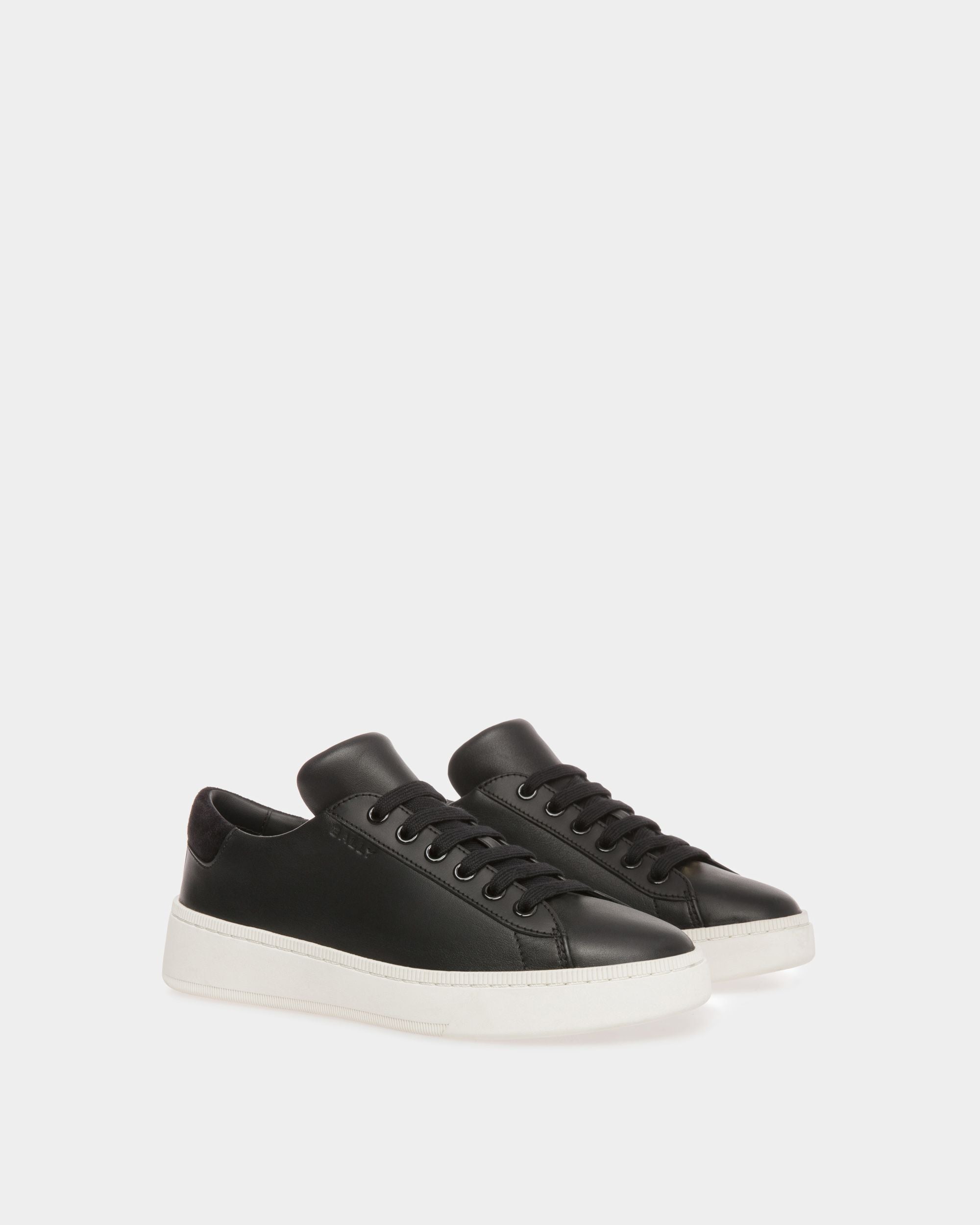 Sneaker Raise In Pelle Bianca E Nera - Donna - Bally - 04