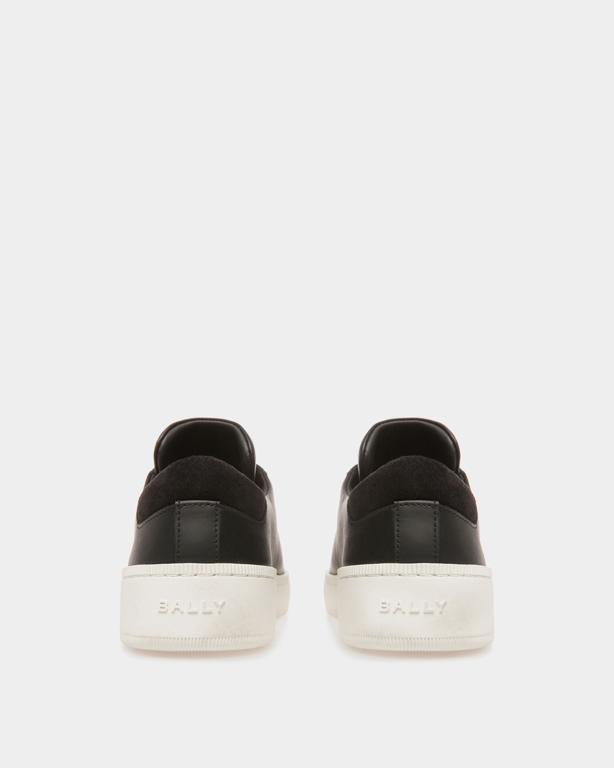 Sneaker Raise In Pelle Bianca E Nera - Donna - Bally - 05