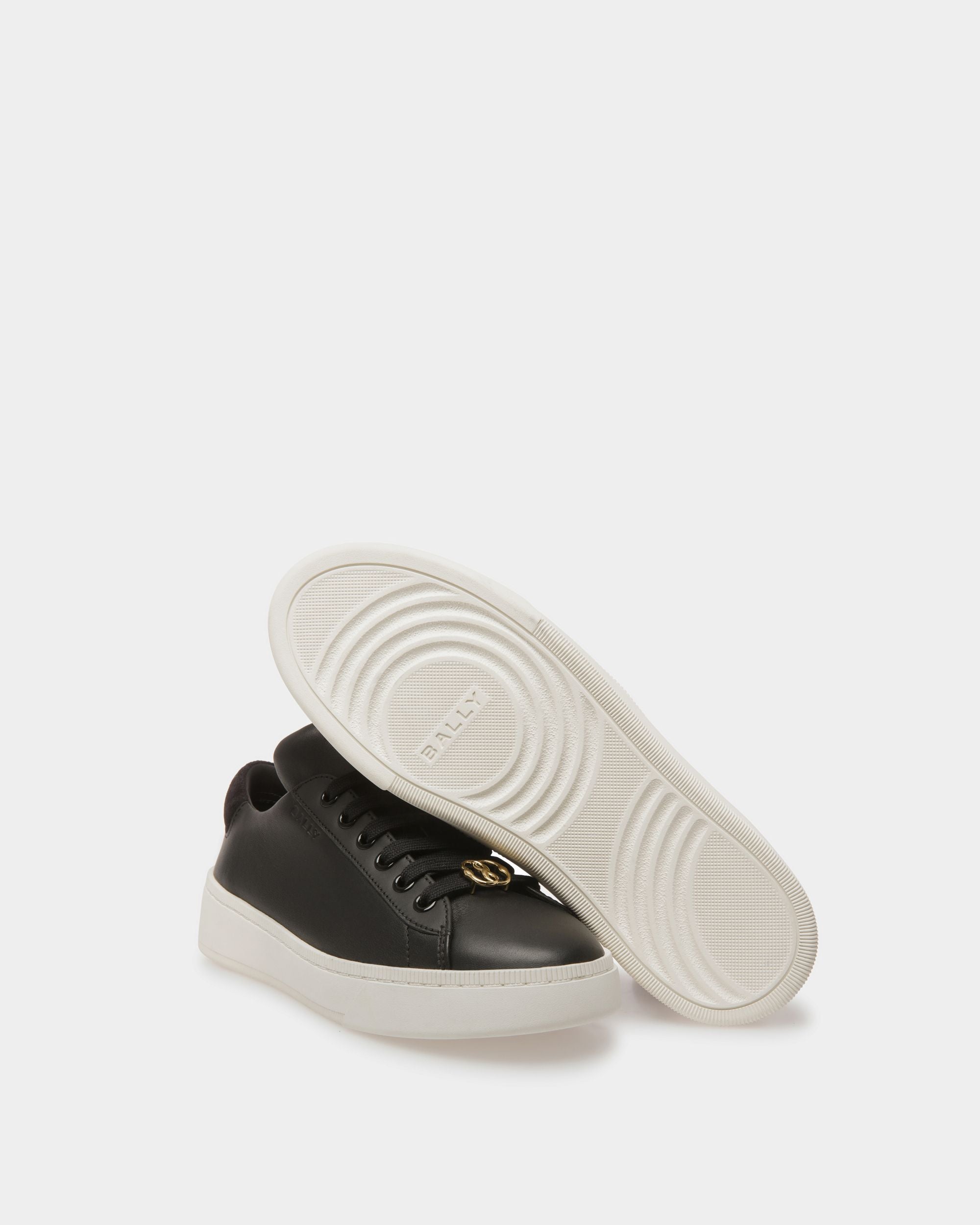 Sneaker Raise In Pelle Bianca E Nera - Donna - Bally - 06