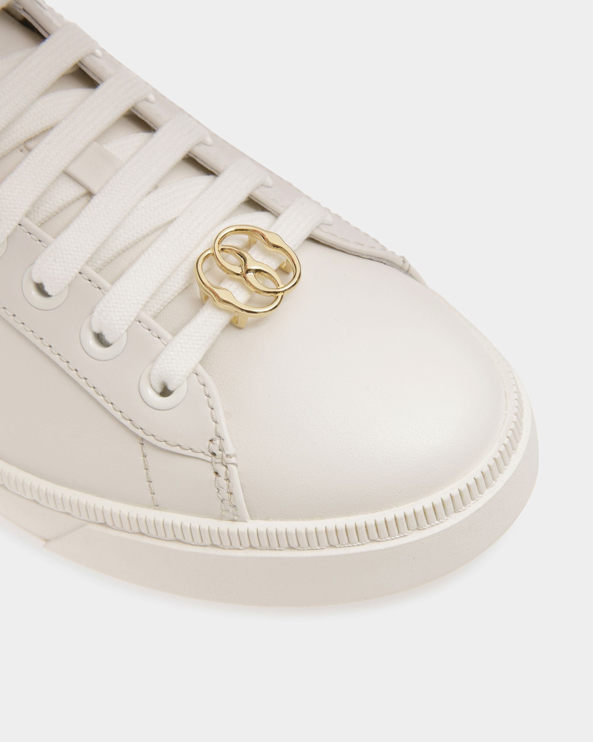 Sneaker Raise In Pelle Bianca - Donna - Bally - 06