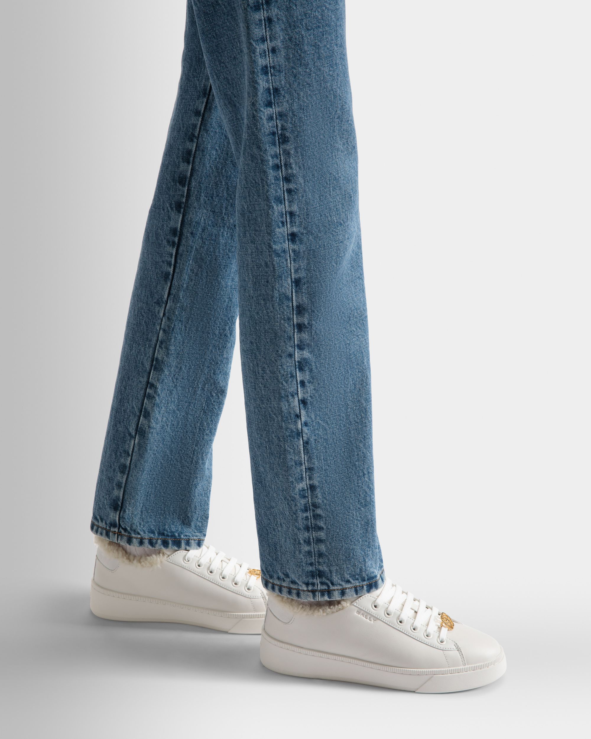 Sneaker Raise In Pelle Bianca - Donna - Bally - 02