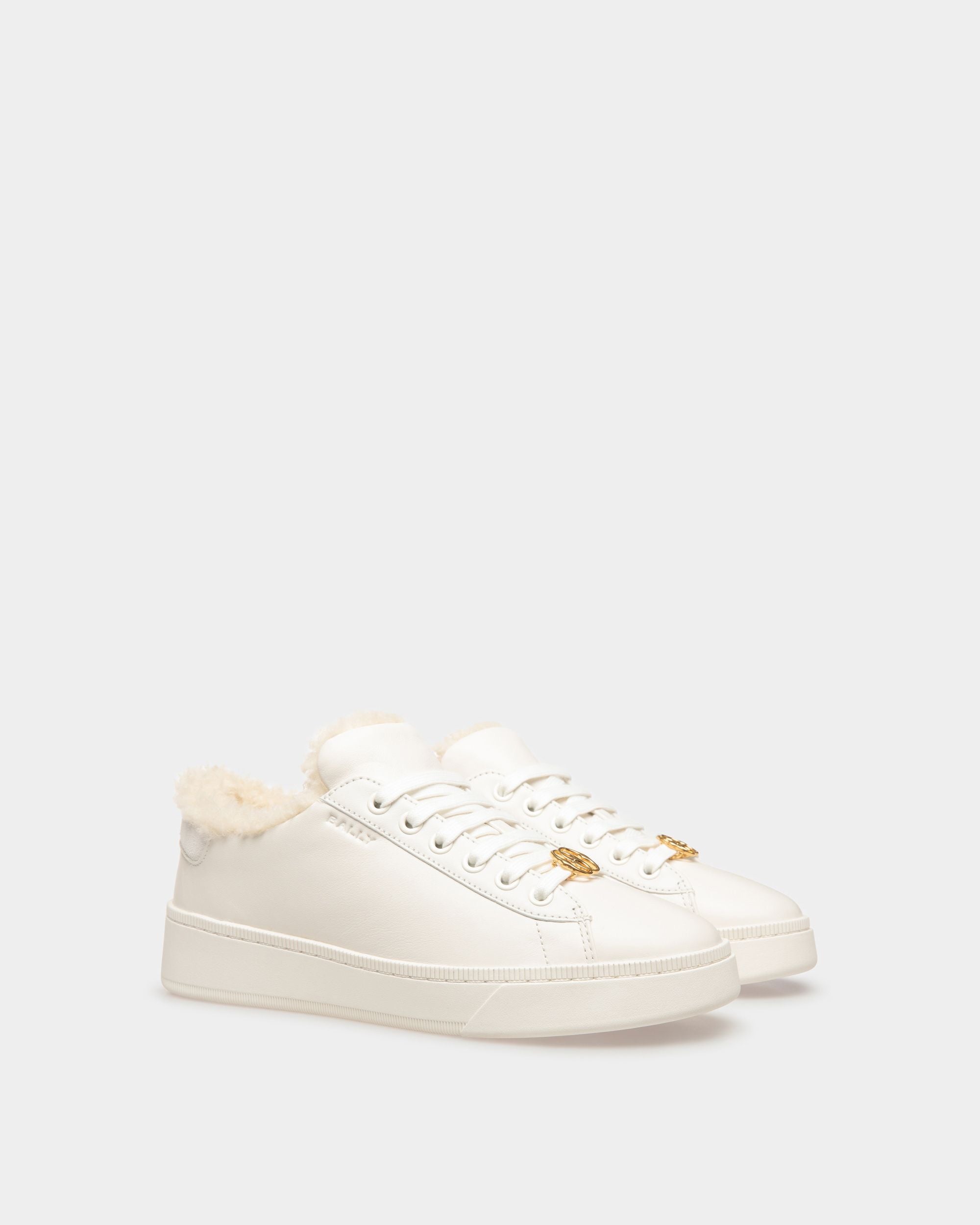 Sneaker Raise In Pelle Bianca - Donna - Bally - 03