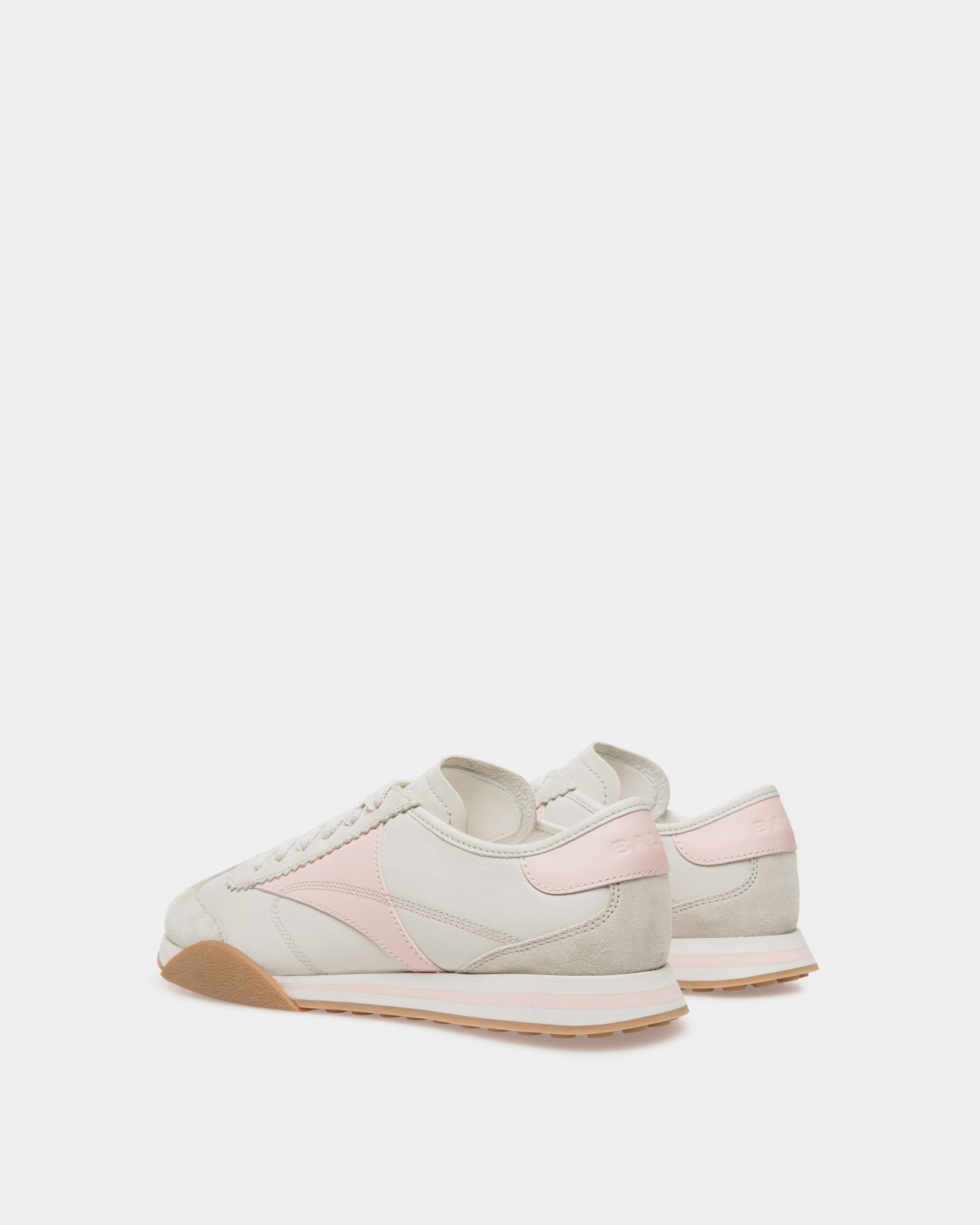 Sneaker Sussex In Pelle Dusty White E Dusty Petal - Donna - Bally - 03