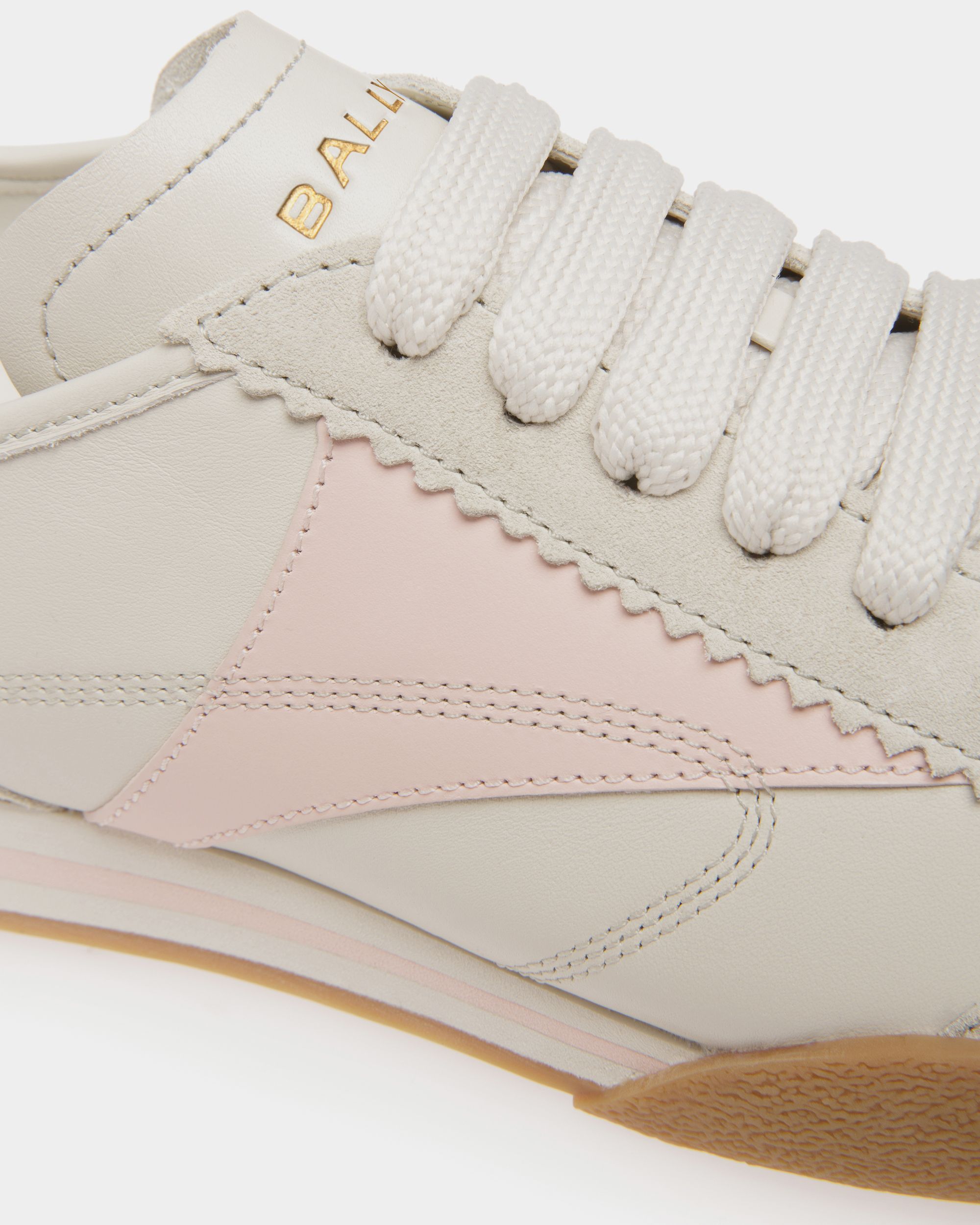 Sneaker Sussex In Pelle Dusty White E Dusty Petal - Donna - Bally - 04