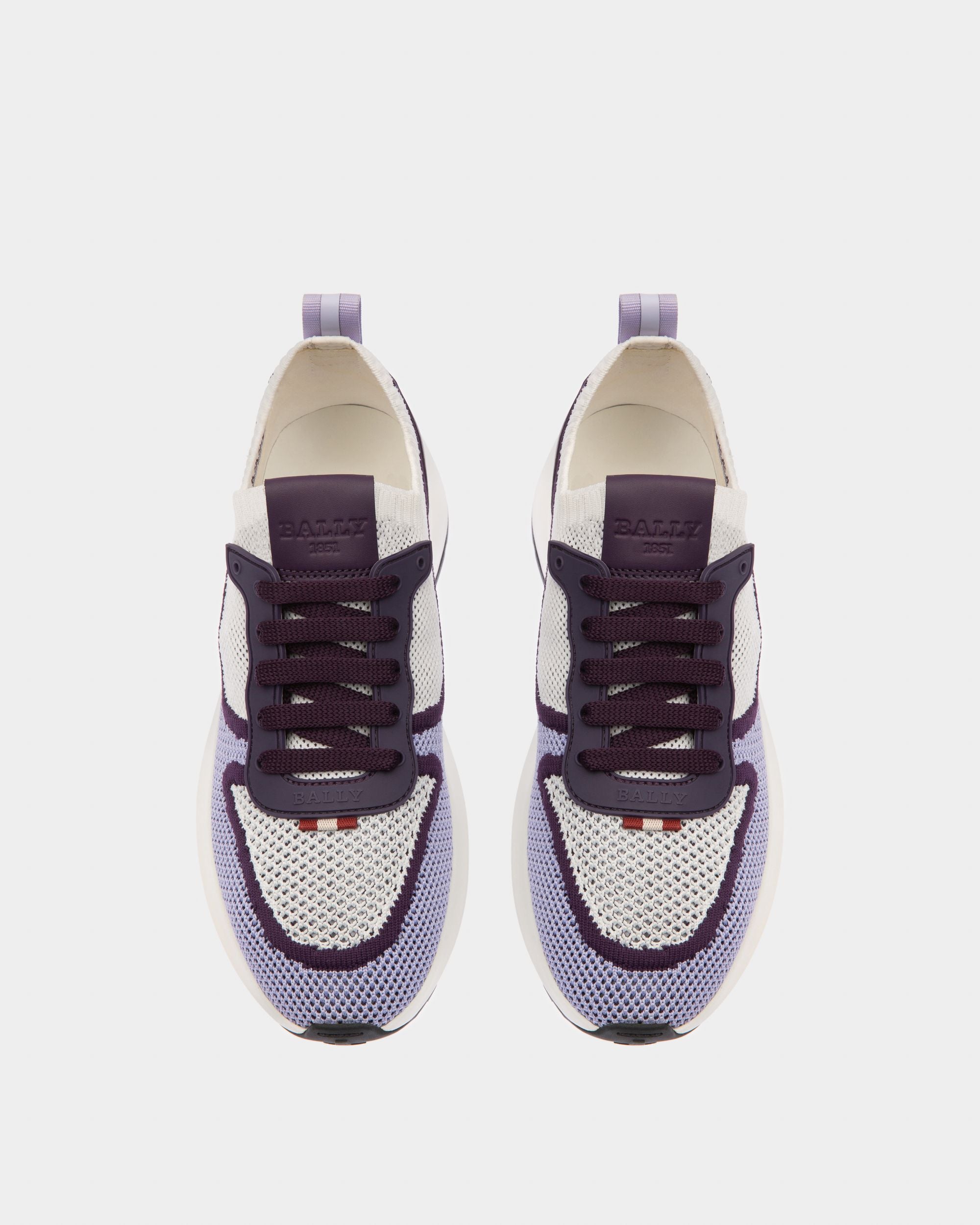 Davyn Sneaker In Mesh Bianco, Lilla E Viola - Donna - Bally - 02