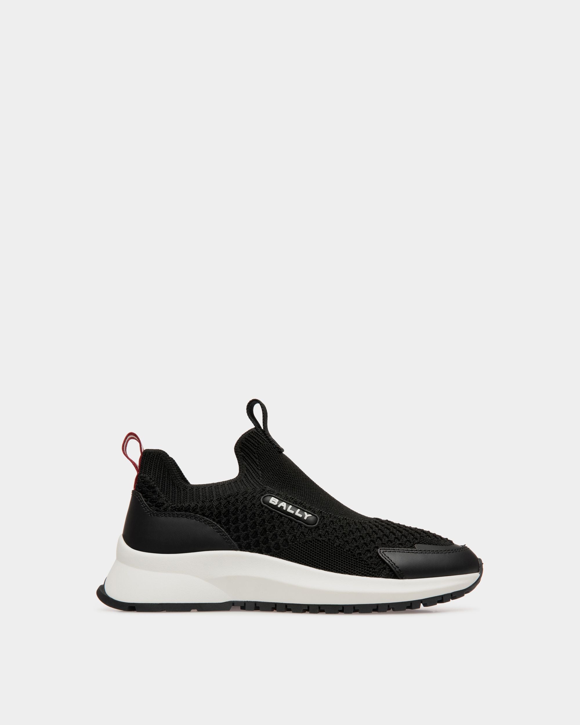 Sneaker Outline In Tessuto Nero A Maglia - Donna - Bally - 01