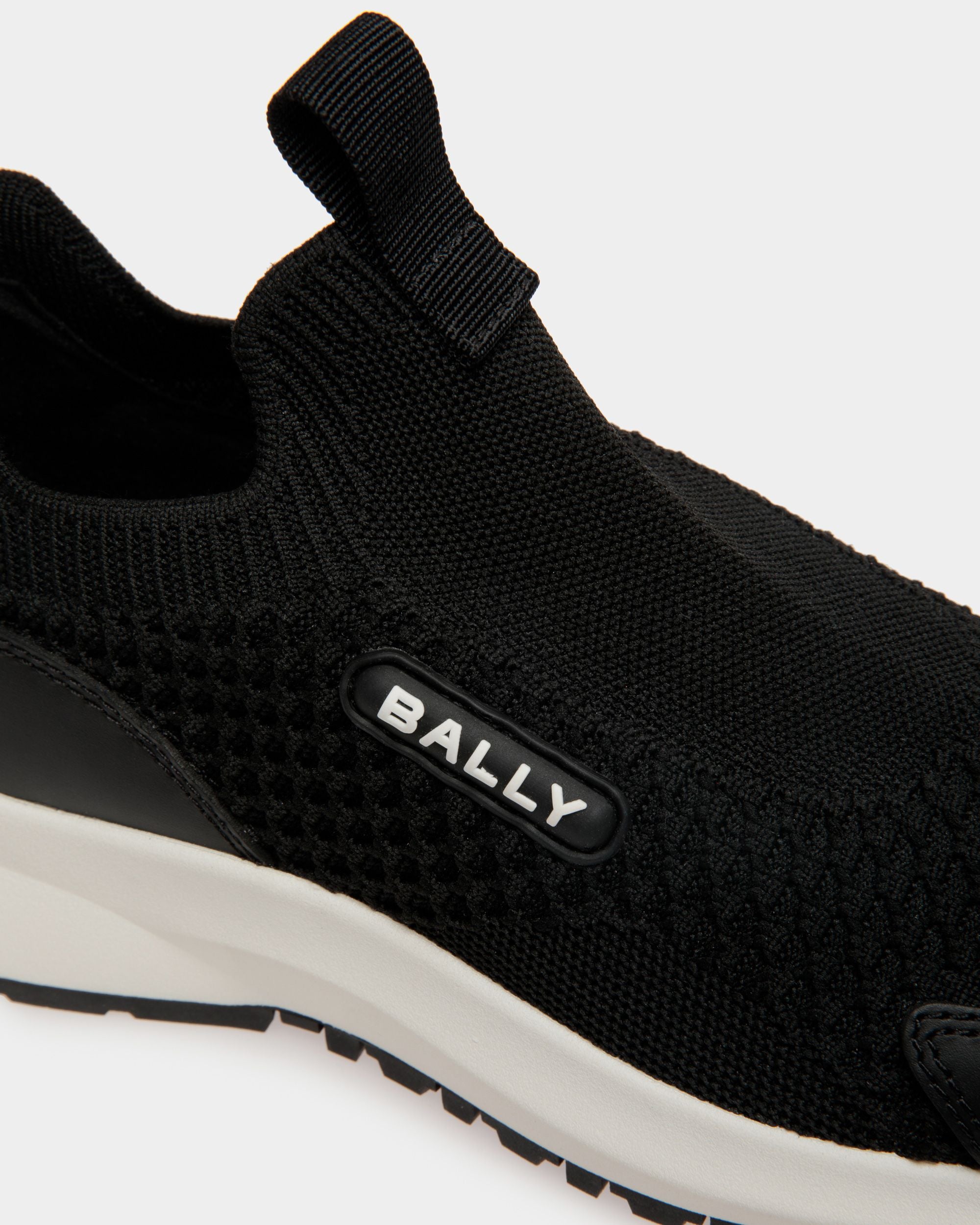 Sneaker Outline In Tessuto Nero A Maglia - Donna - Bally - 05