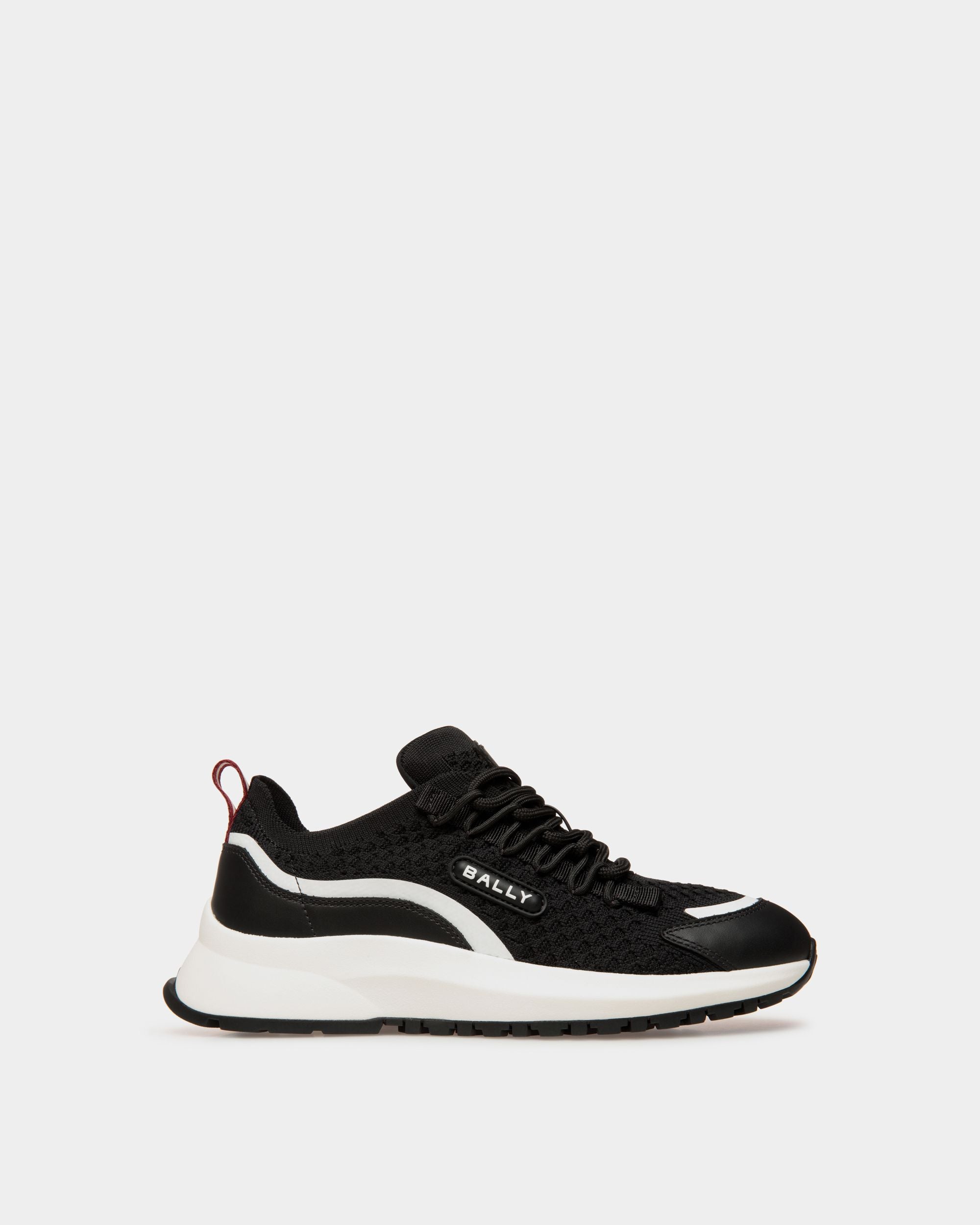 Sneaker Outline In Maglia Nera - Donna - Bally - 01