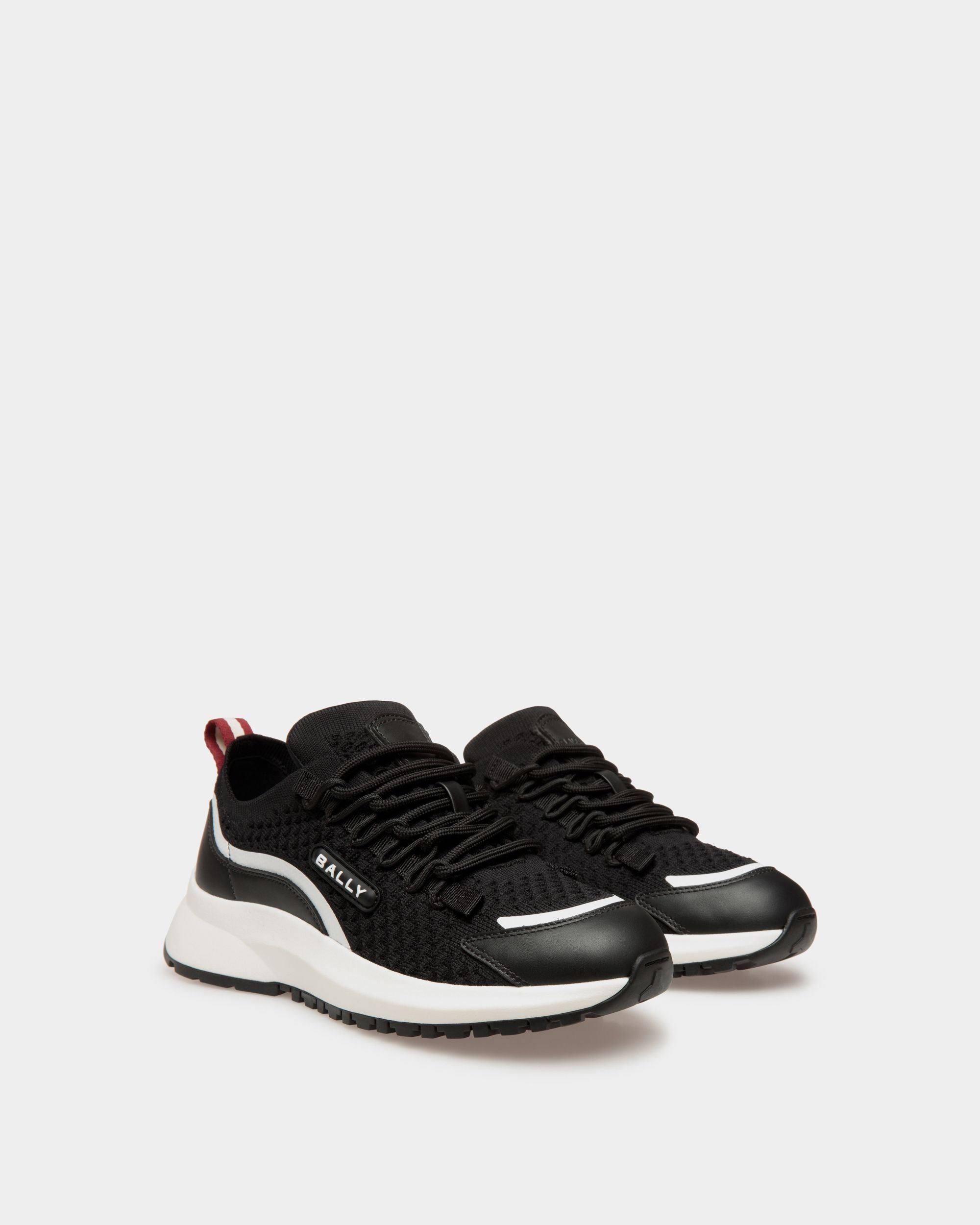 Sneaker Outline In Maglia Nera - Donna - Bally - 02