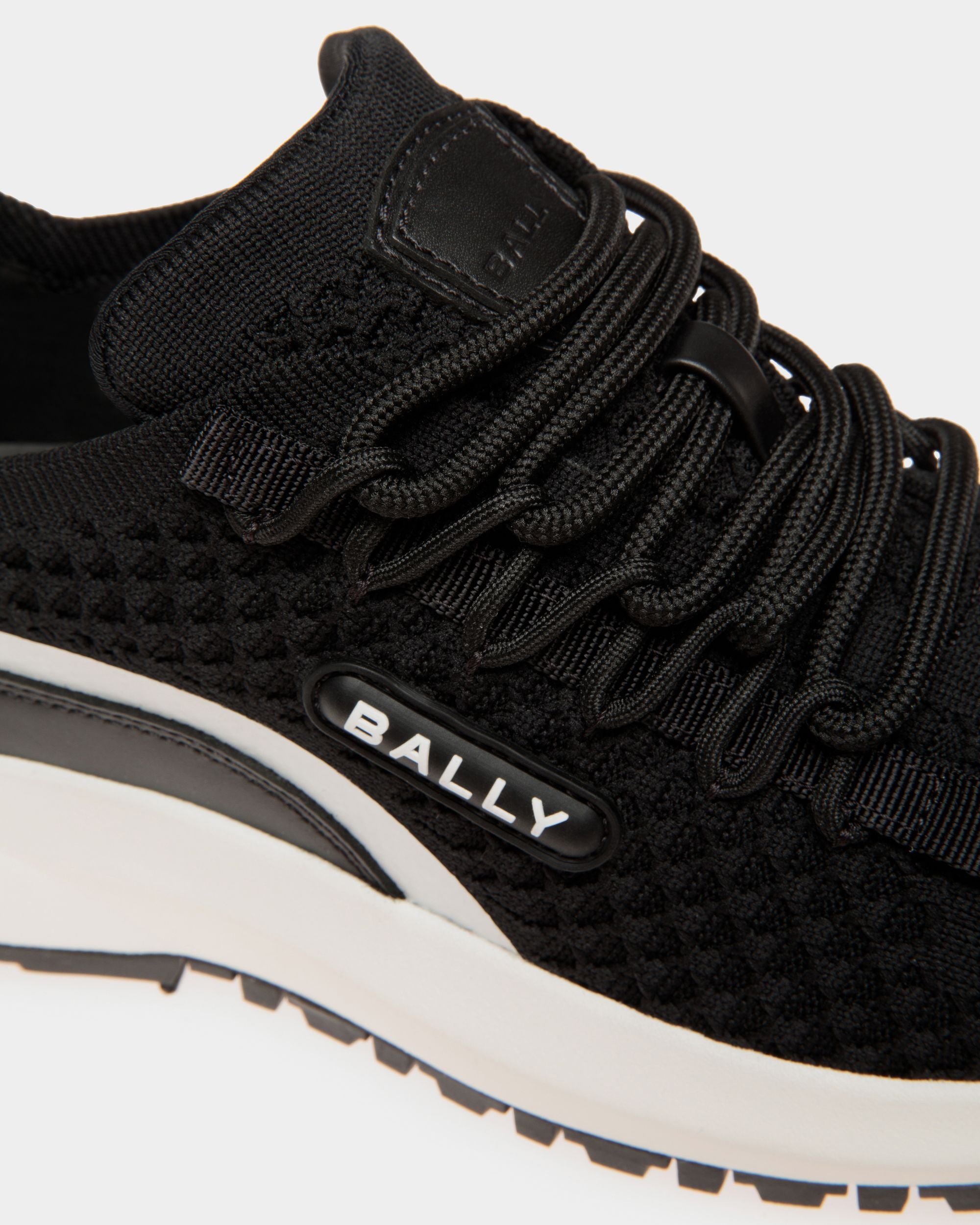 Sneaker Outline In Maglia Nera - Donna - Bally - 05