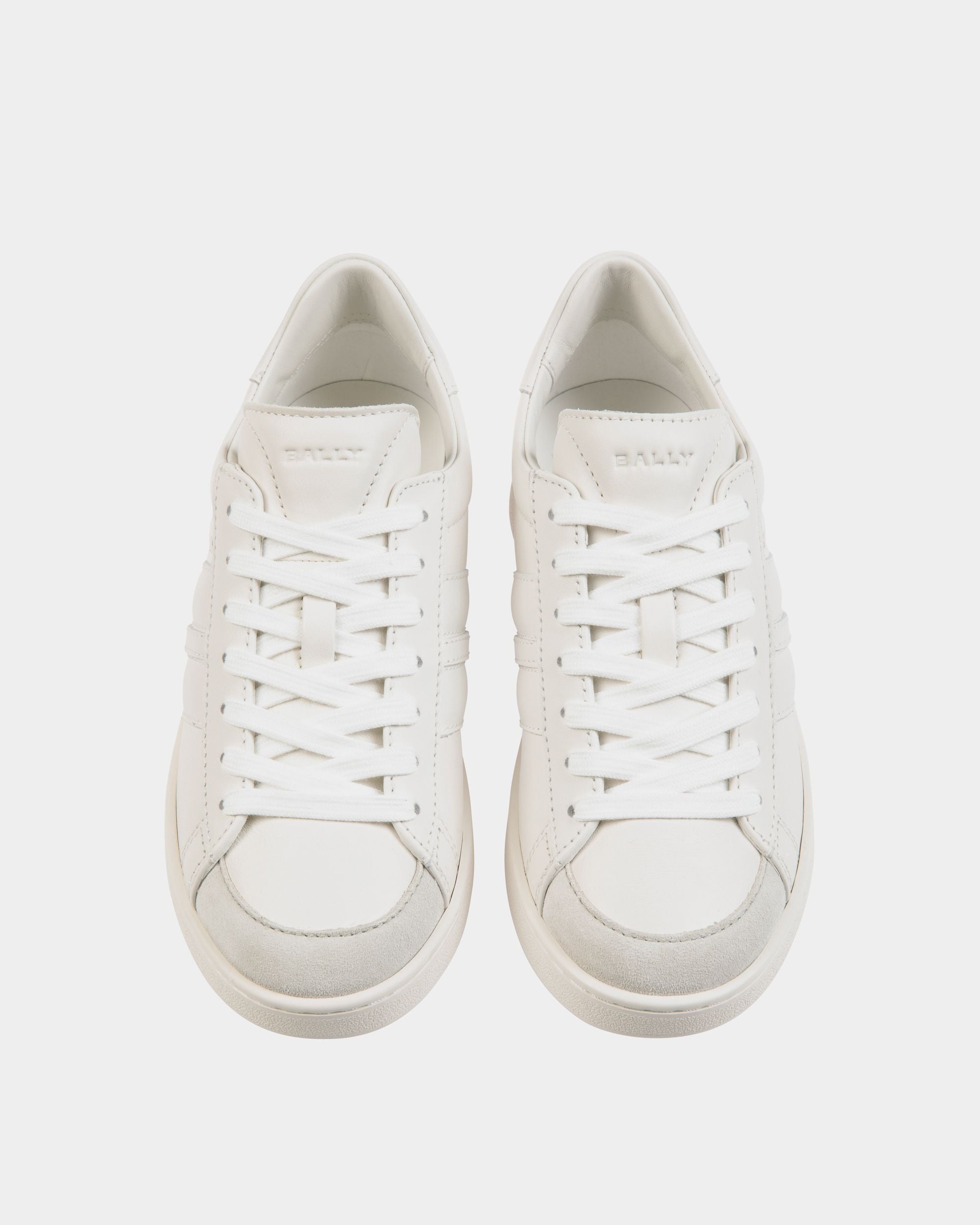 Sneaker Tennis In Pelle Bianca - Donna - Bally - 05