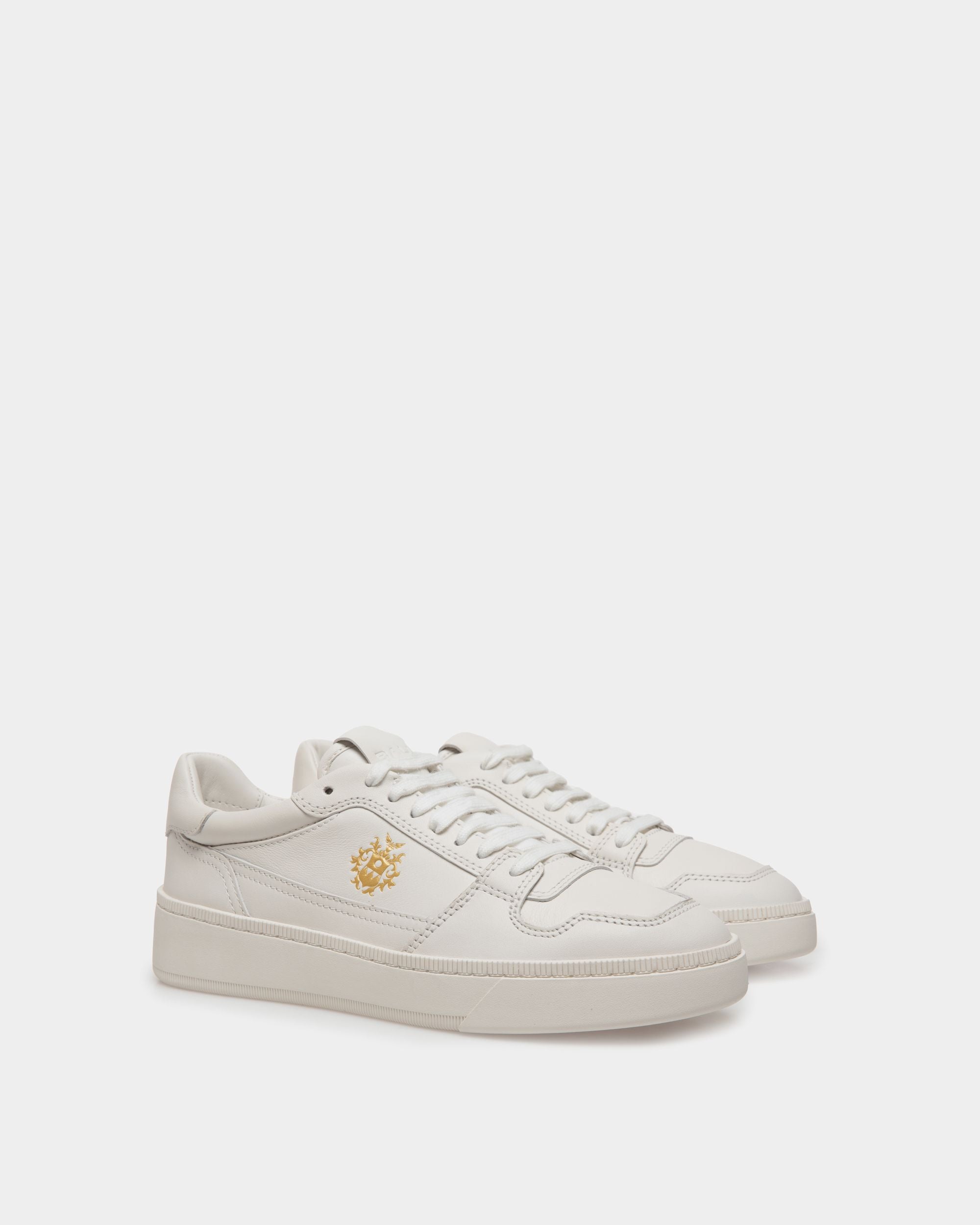 Sneaker Raise In Pelle Bianca - Donna - Bally - 03