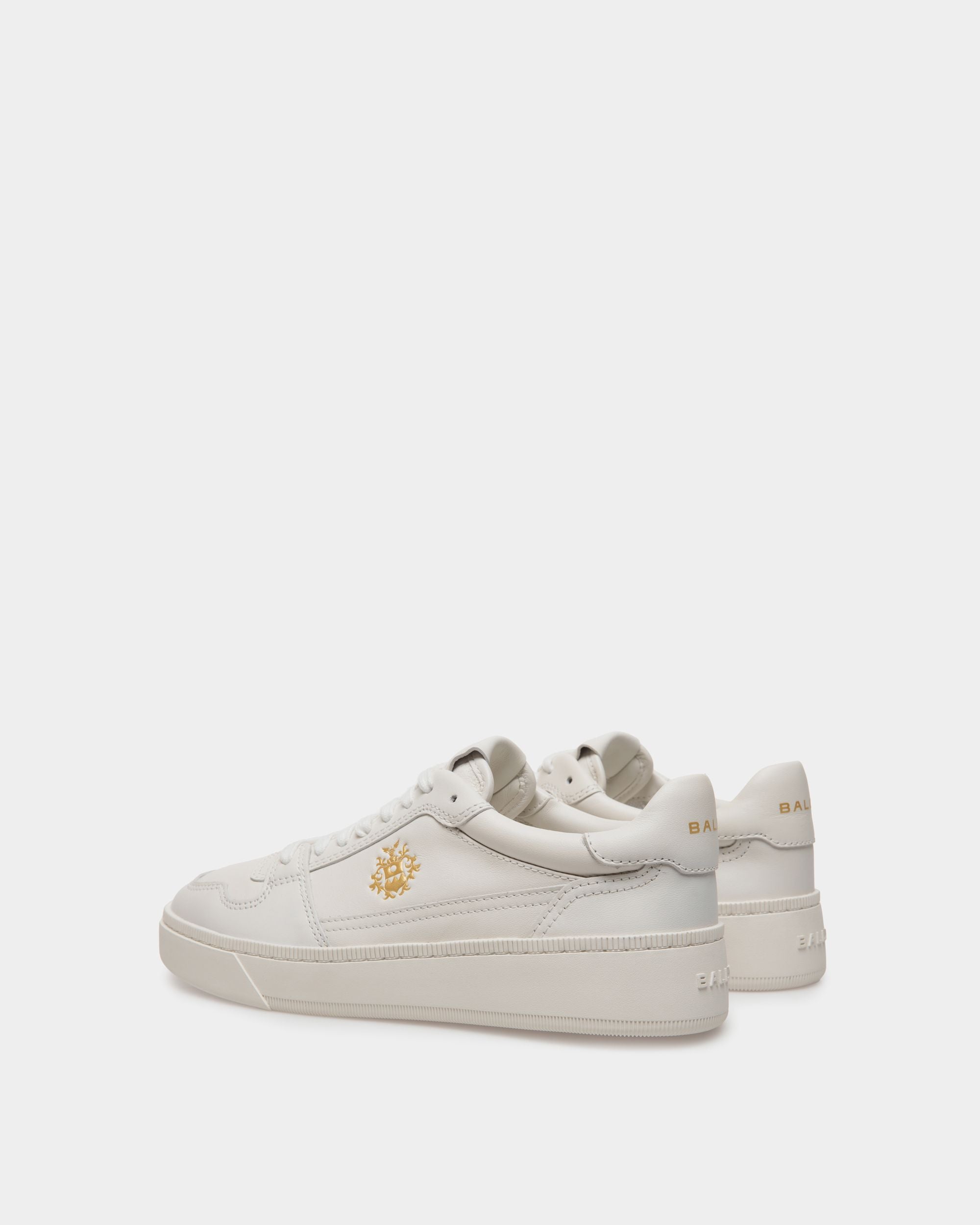 Sneaker Raise In Pelle Bianca - Donna - Bally - 04