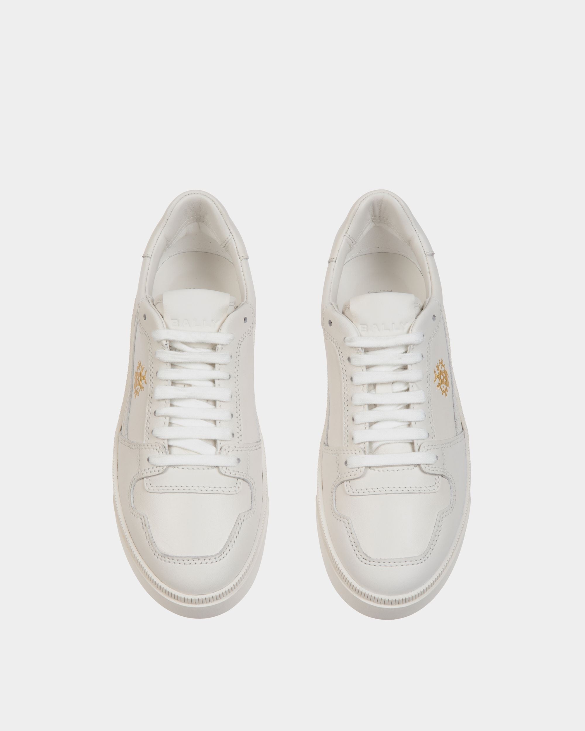 Sneaker Raise In Pelle Bianca - Donna - Bally - 05