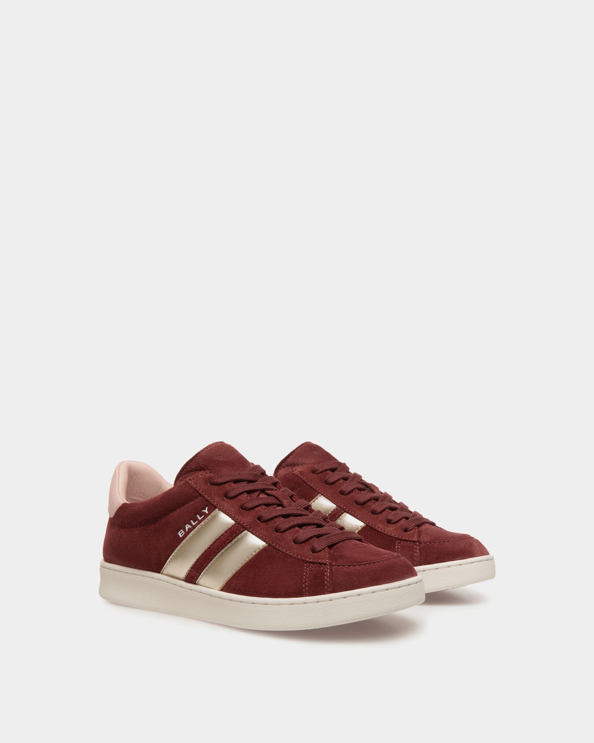 Sneaker Tennis In Pelle Scamosciata Andorra E Light Pink - Donna - Bally - 03