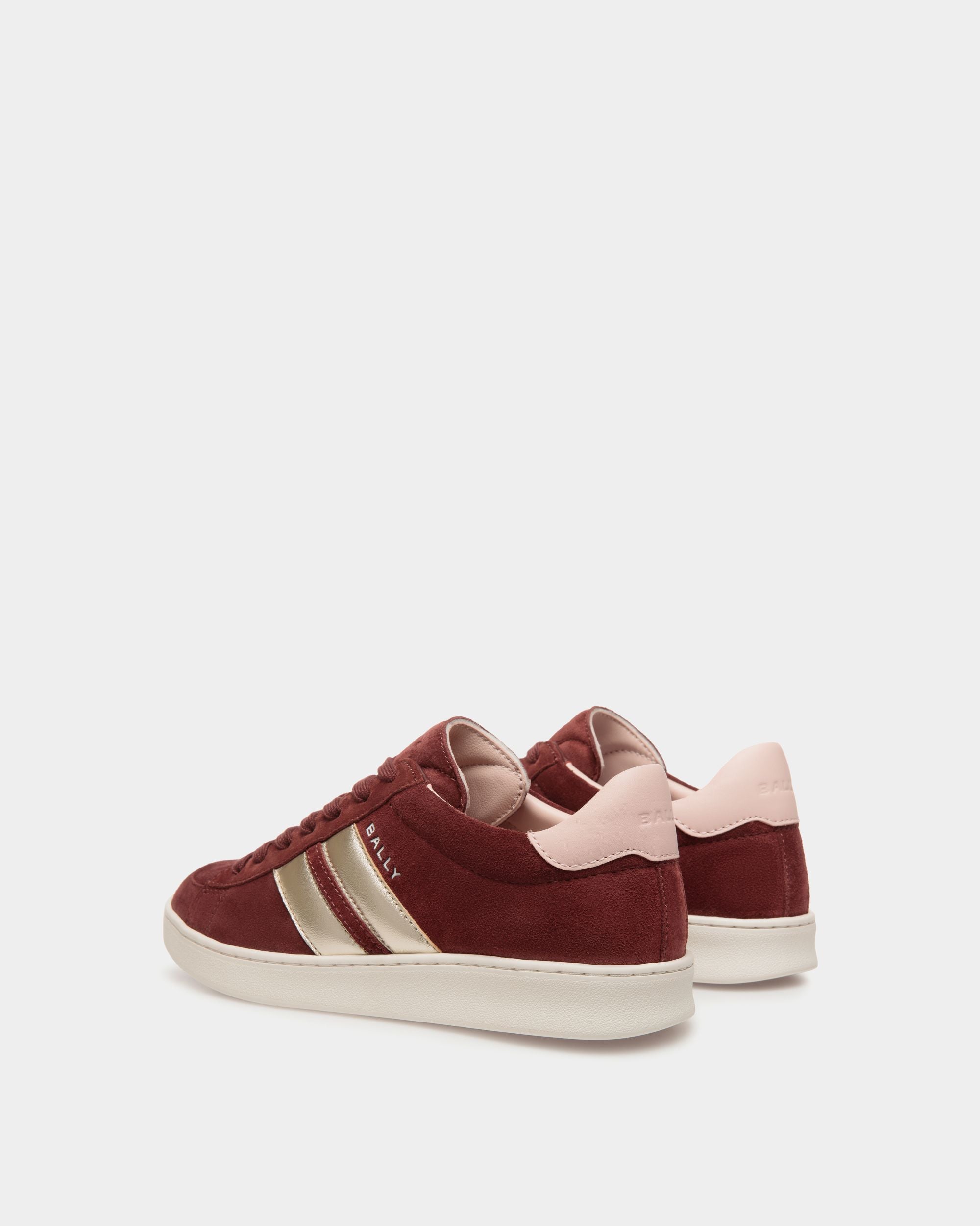 Sneaker Tennis In Pelle Scamosciata Andorra E Light Pink - Donna - Bally - 04