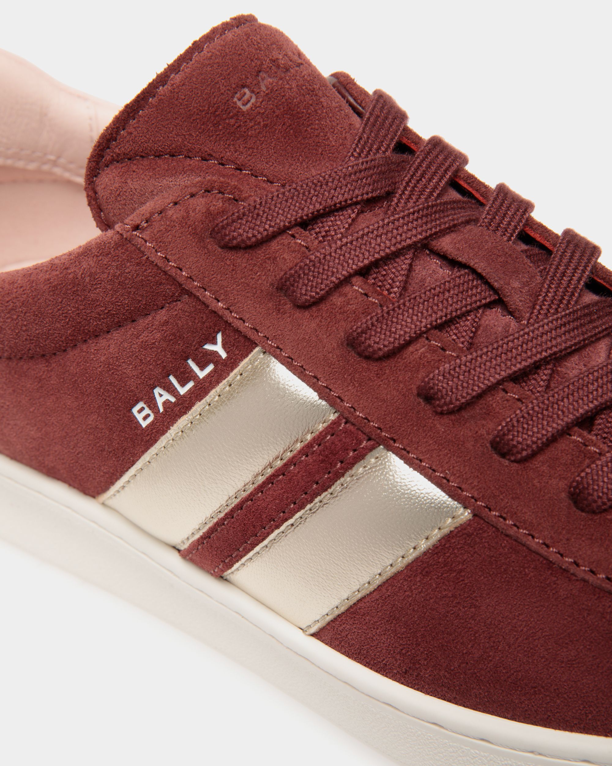Sneaker Tennis In Pelle Scamosciata Andorra E Light Pink - Donna - Bally - 05