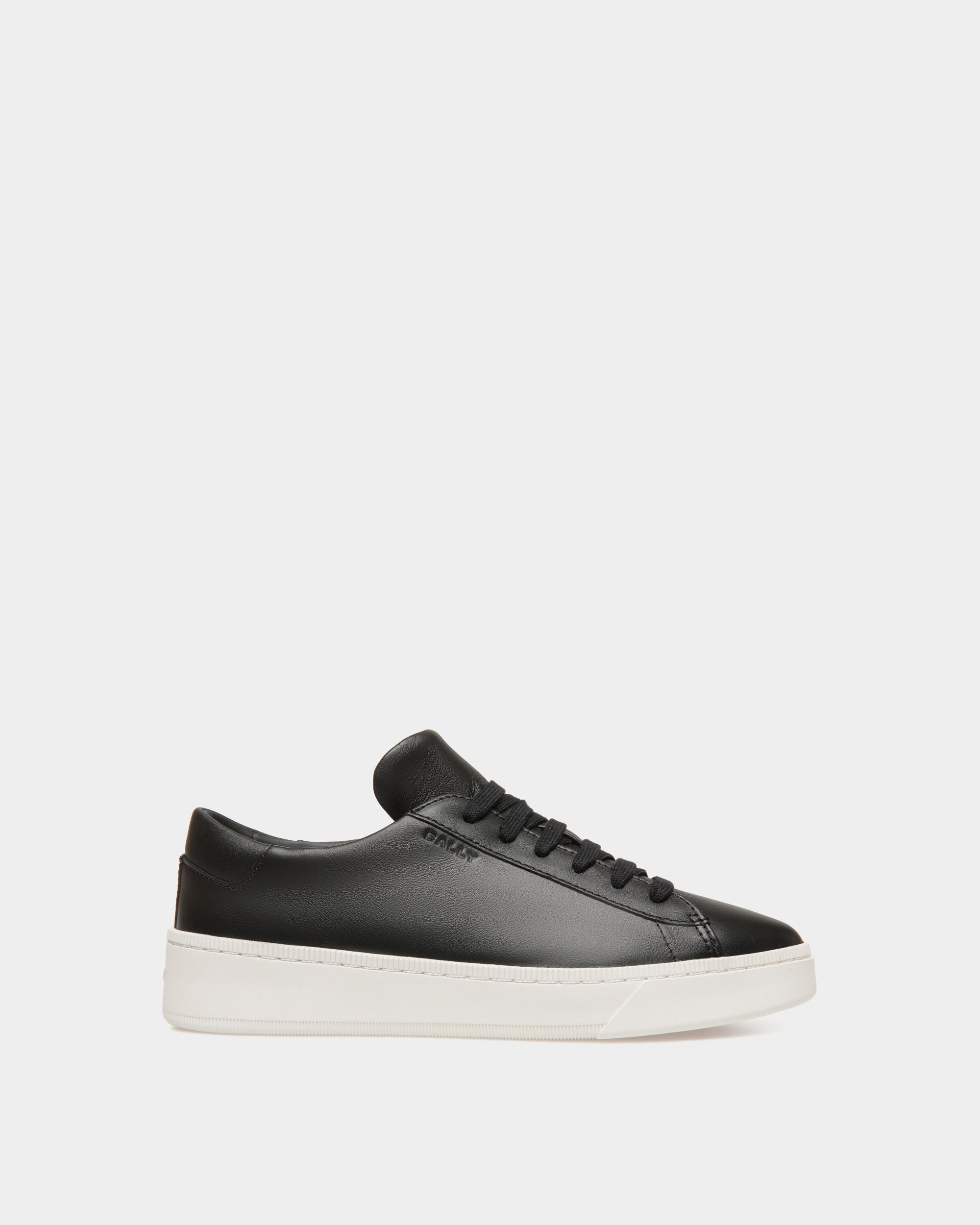 Sneaker Raise In Pelle Nera - Donna - Bally - 01