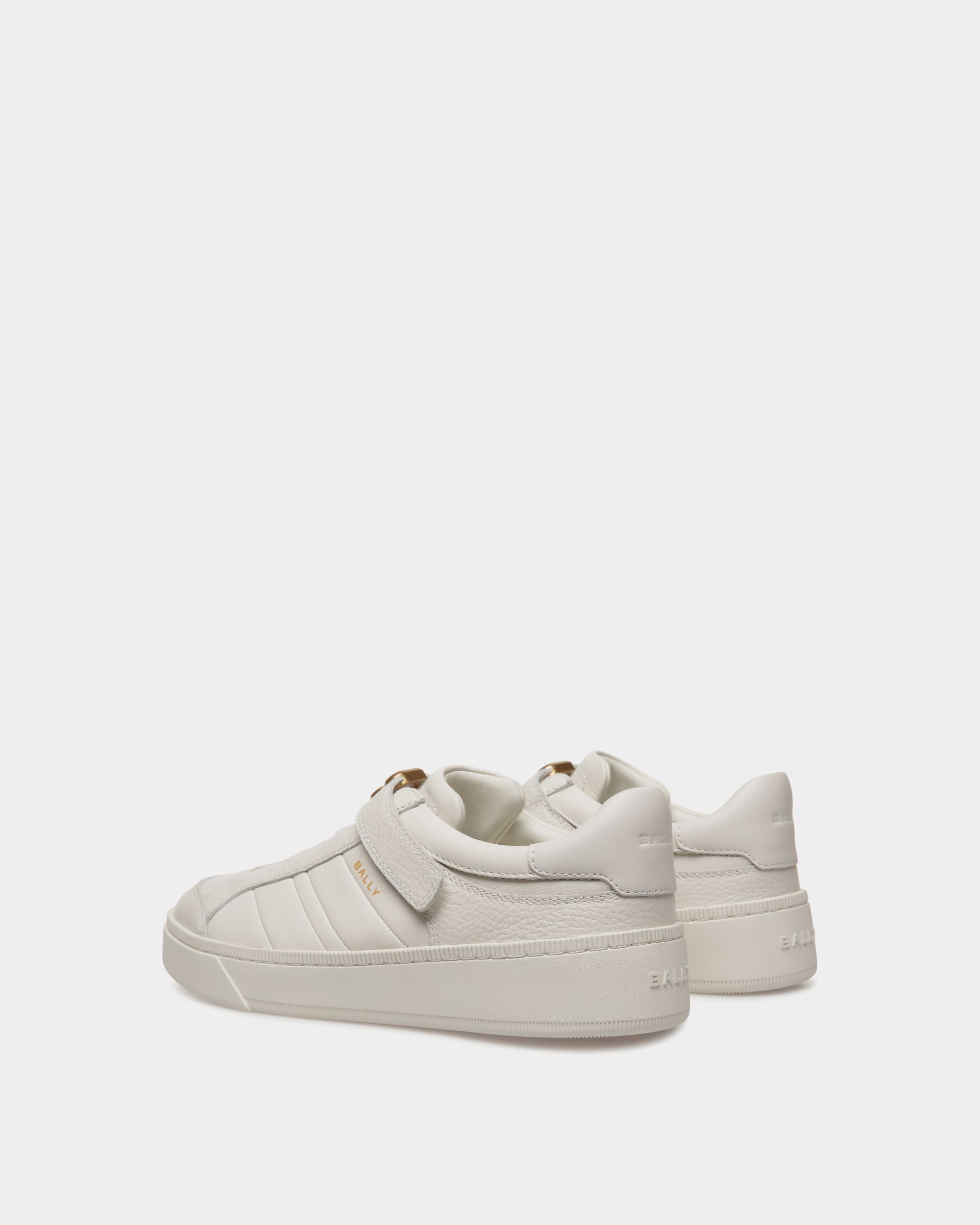 Sneaker Raise In Pelle Bianca - Donna - Bally - 03