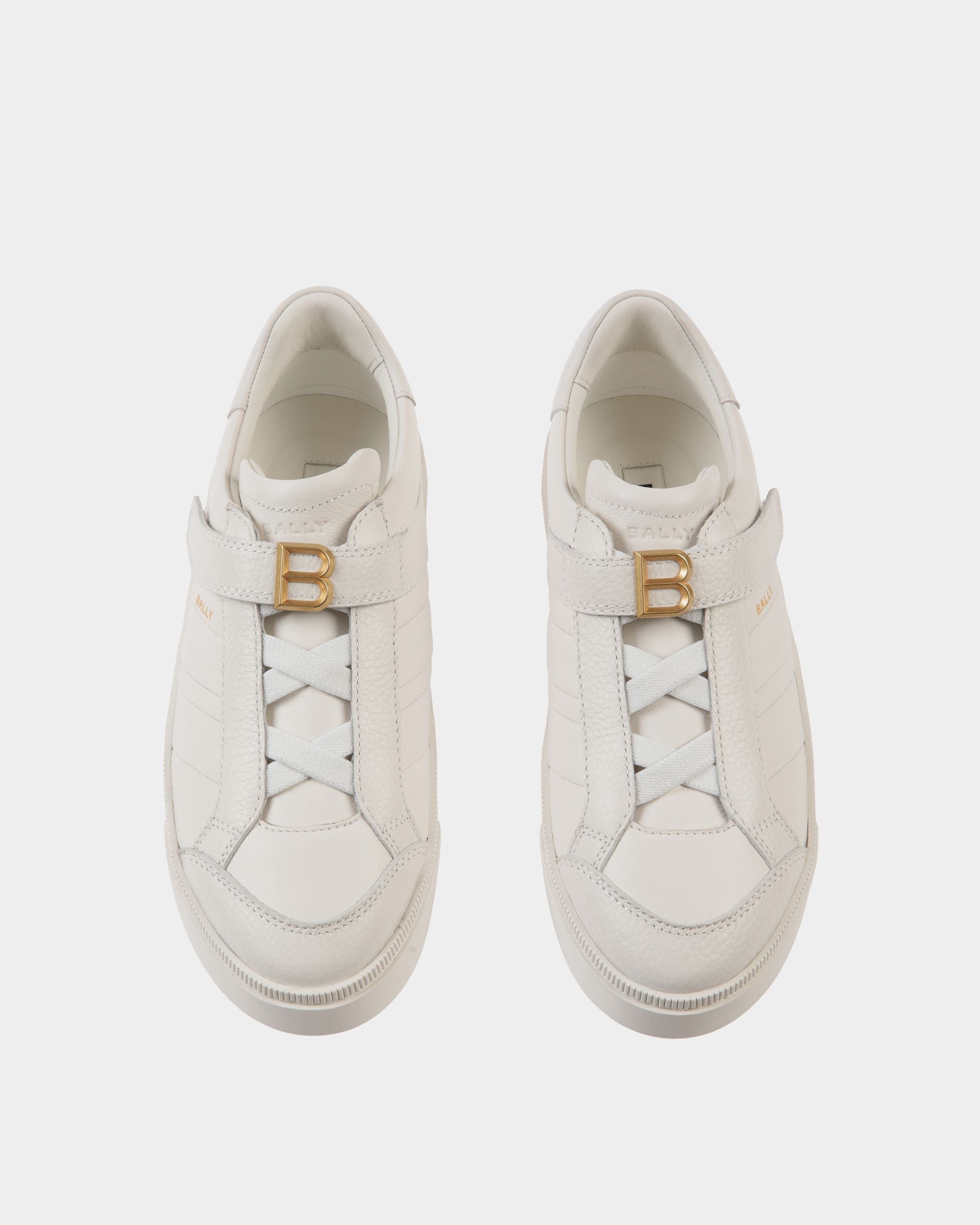 Sneaker Raise In Pelle Bianca - Donna - Bally - 04